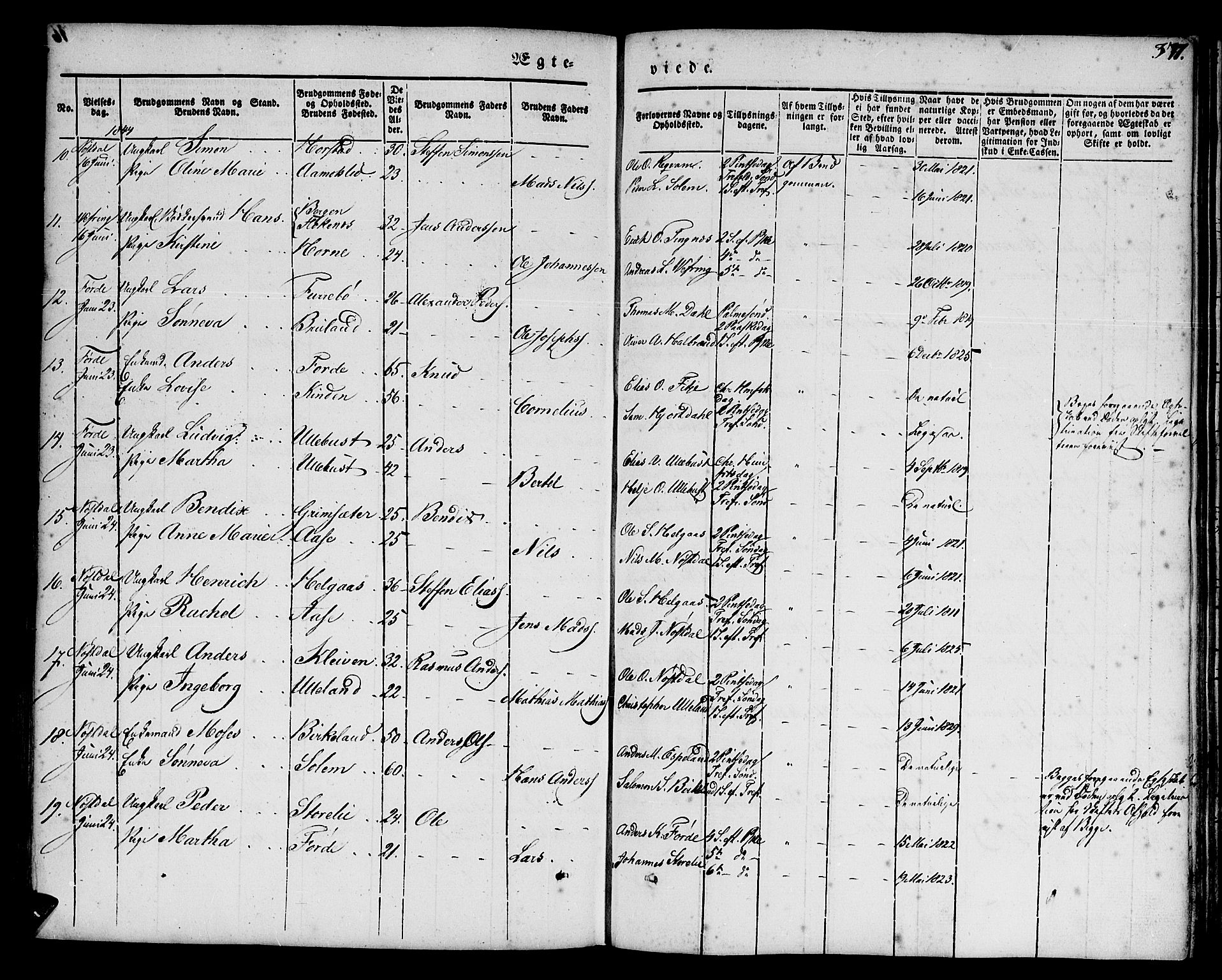 Førde sokneprestembete, AV/SAB-A-79901/H/Haa/Haaa/L0007: Parish register (official) no. A 7, 1843-1860, p. 377