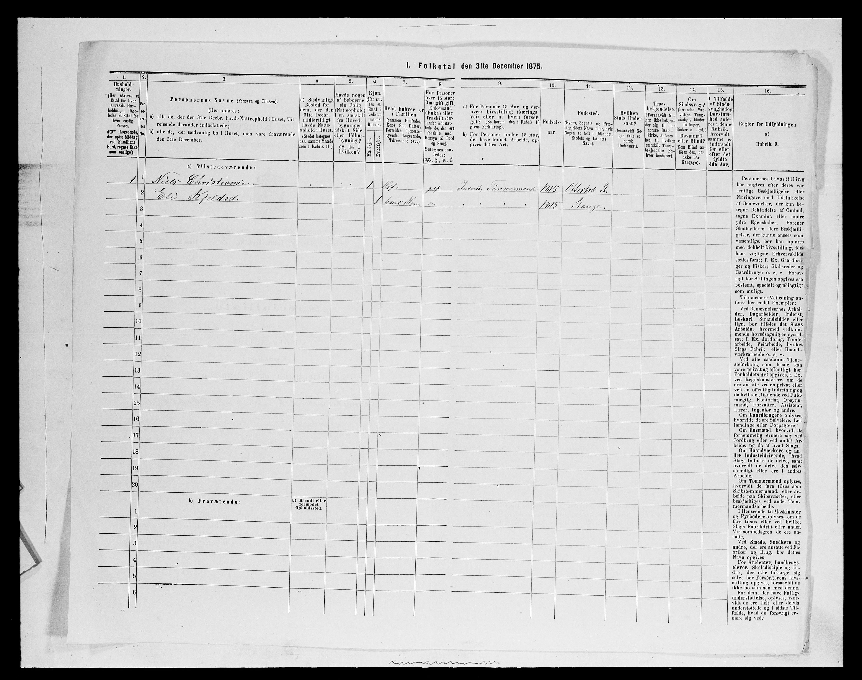 SAH, 1875 census for 0417P Stange, 1875, p. 1442