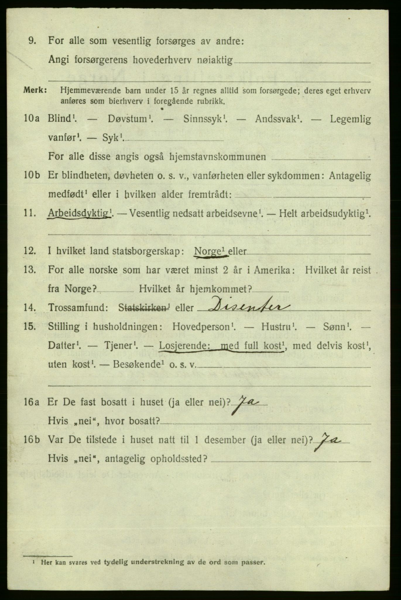 SAO, 1920 census for Fredrikshald, 1920, p. 8844