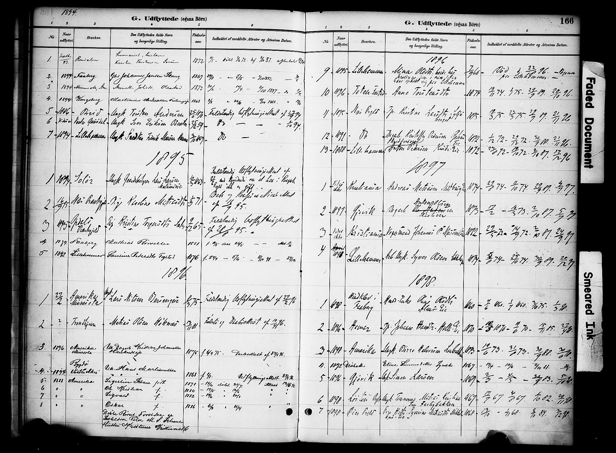 Ringsaker prestekontor, AV/SAH-PREST-014/K/Ka/L0015: Parish register (official) no. 15, 1891-1904, p. 166