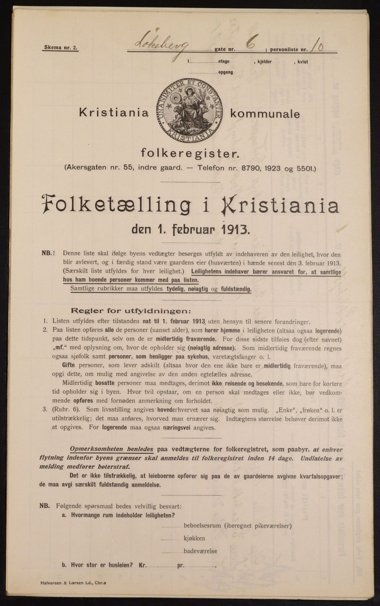 OBA, Municipal Census 1913 for Kristiania, 1913, p. 58370