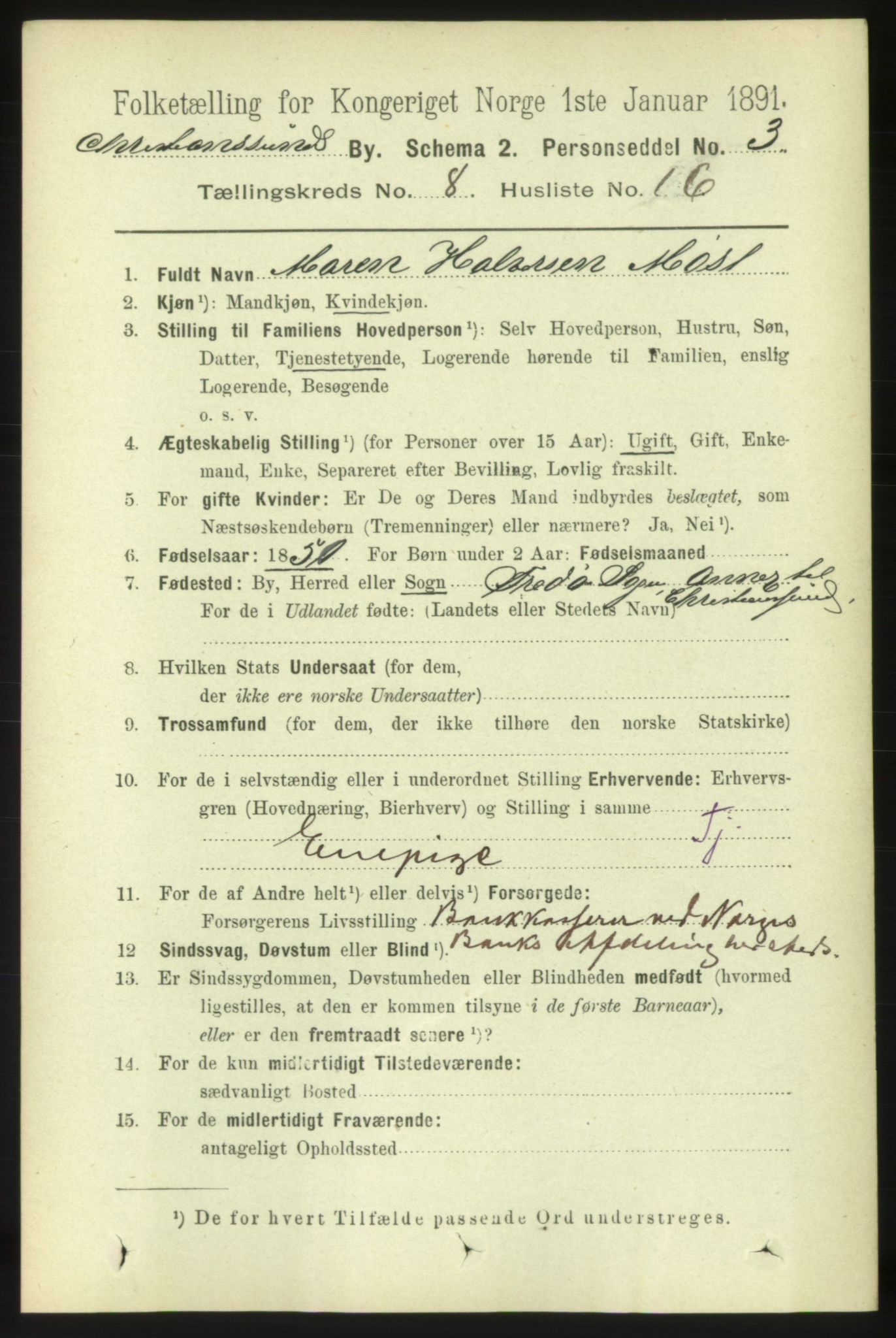 RA, 1891 census for 1503 Kristiansund, 1891, p. 6547