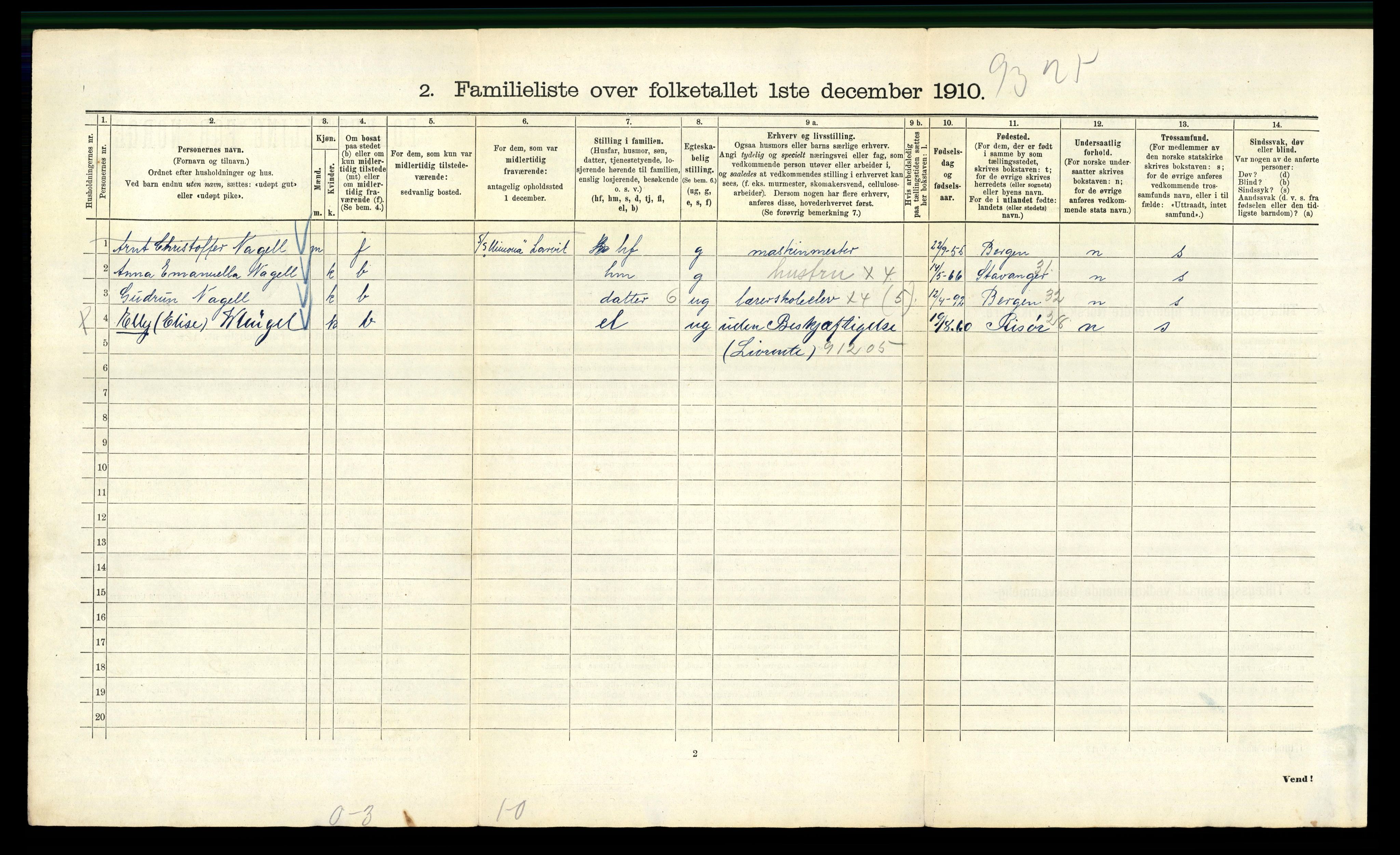 RA, 1910 census for Kristiania, 1910, p. 85206