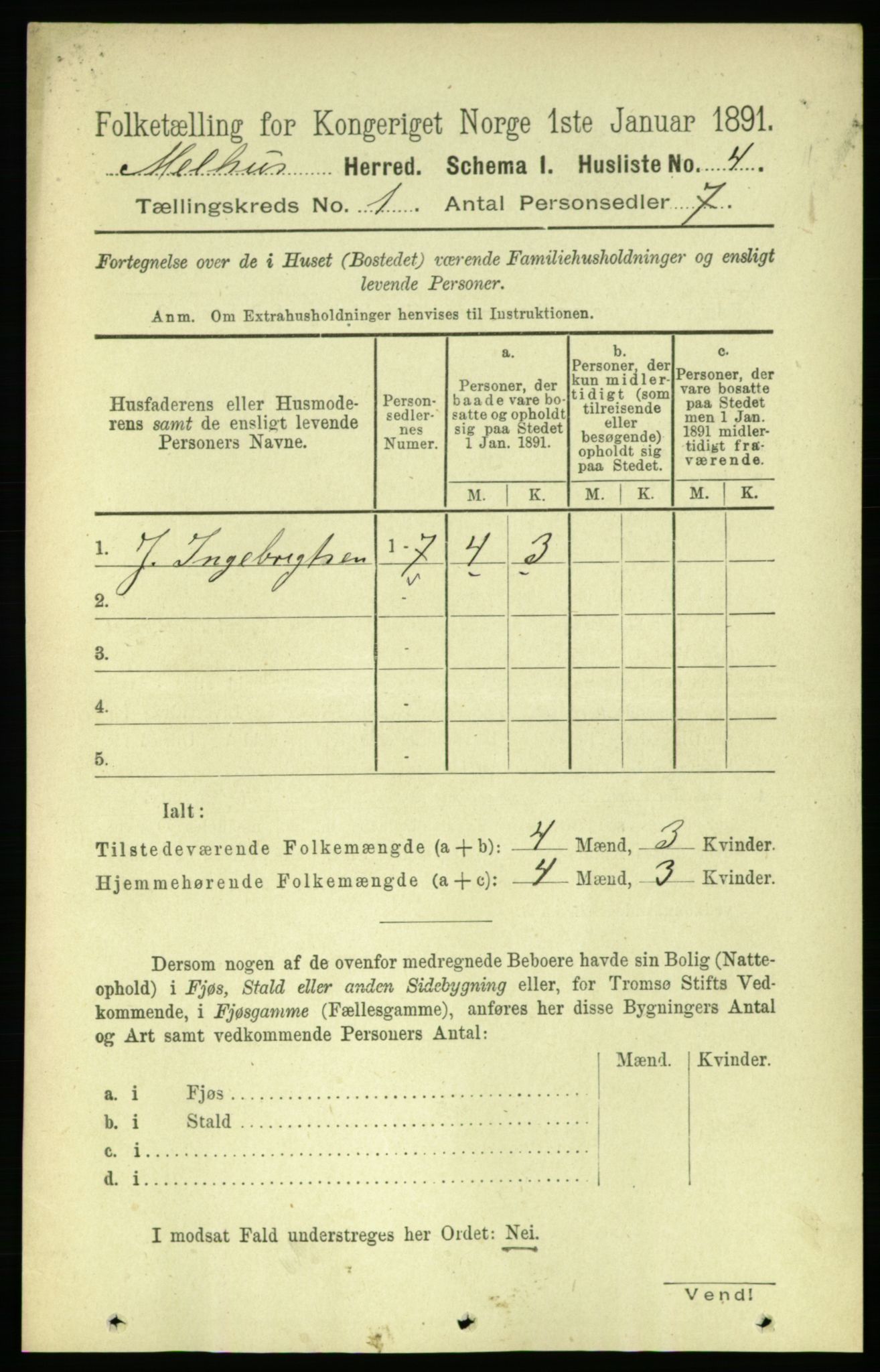 RA, 1891 census for 1653 Melhus, 1891, p. 22