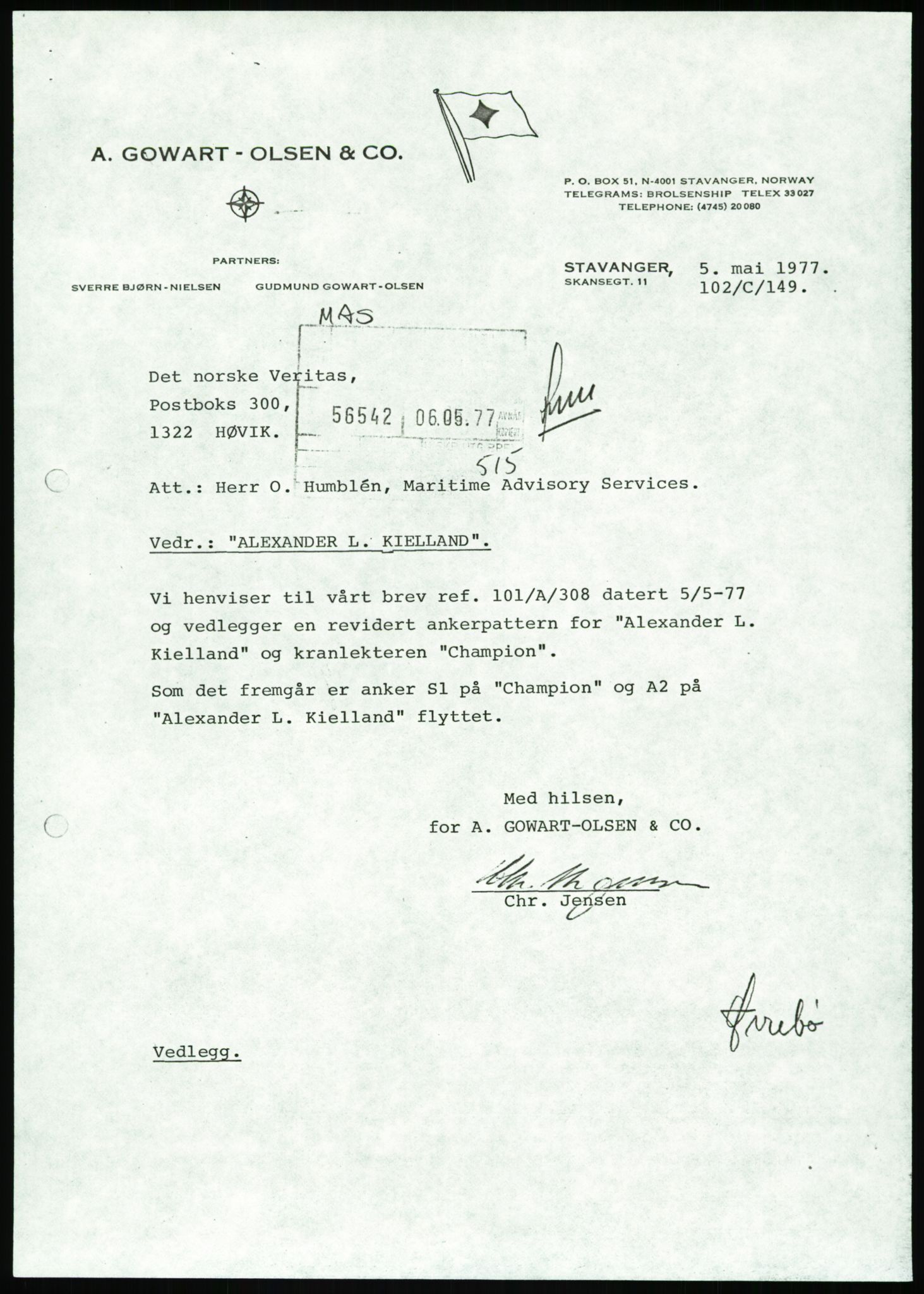 Justisdepartementet, Granskningskommisjonen ved Alexander Kielland-ulykken 27.3.1980, AV/RA-S-1165/D/L0002: I Det norske Veritas (I1-I5, I7-I11, I14-I17, I21-I28, I30-I31)/B Stavanger Drilling A/S (B4), 1980-1981, p. 9
