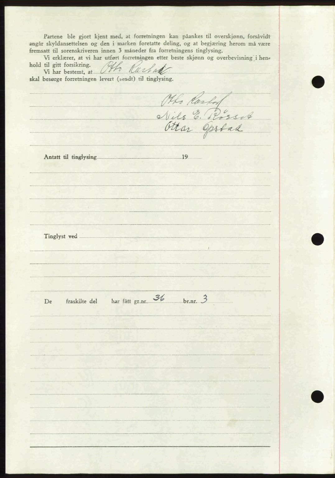 Romsdal sorenskriveri, AV/SAT-A-4149/1/2/2C: Mortgage book no. A21, 1946-1946, Diary no: : 1989/1946