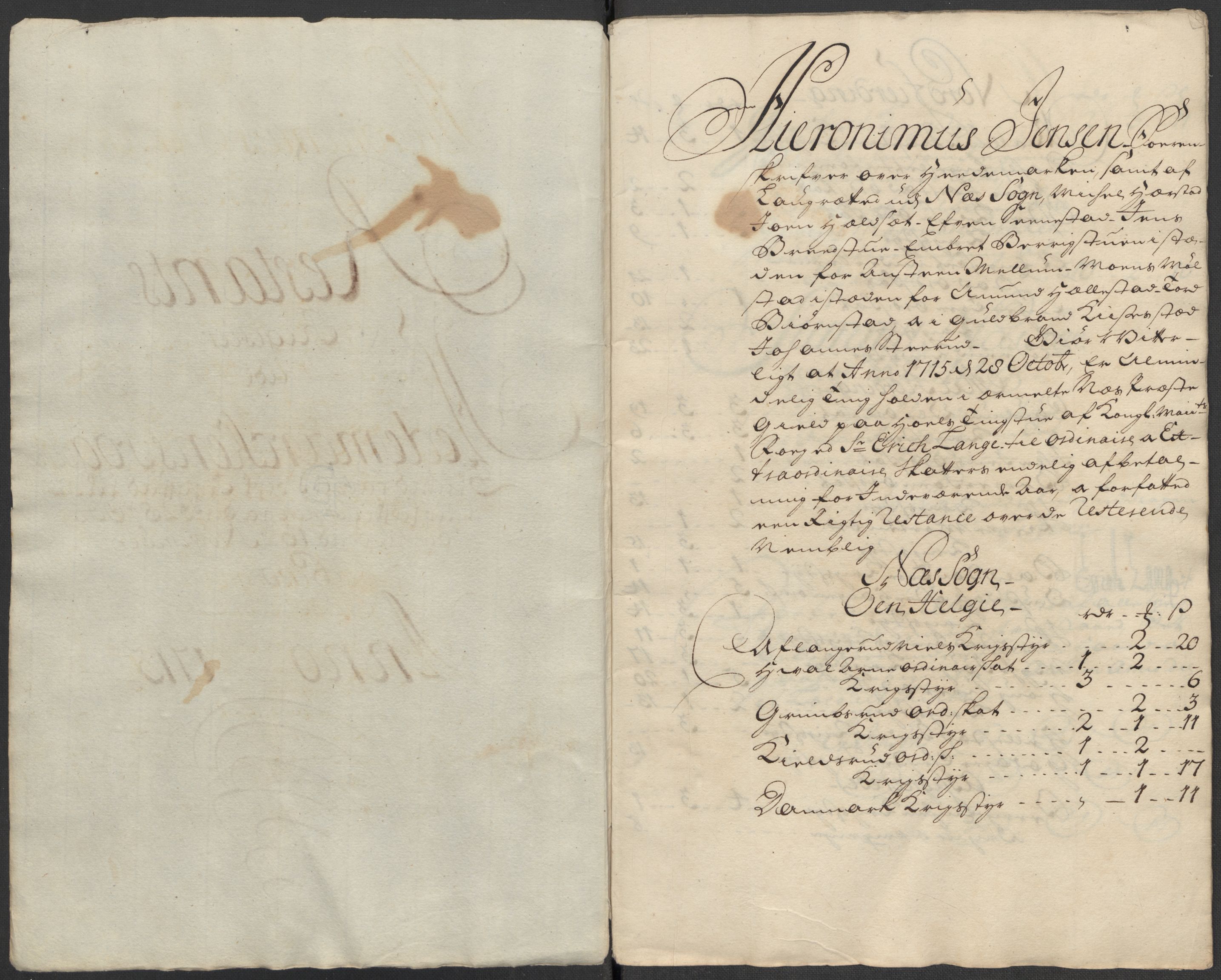 Rentekammeret inntil 1814, Reviderte regnskaper, Fogderegnskap, AV/RA-EA-4092/R16/L1054: Fogderegnskap Hedmark, 1715, p. 114