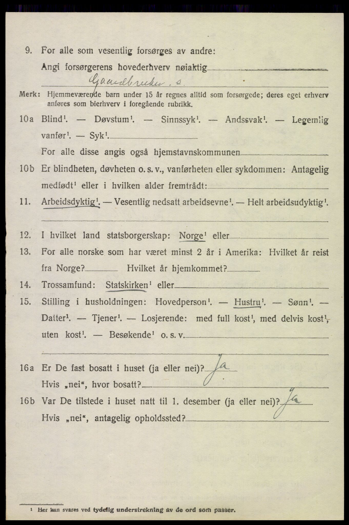 SAH, 1920 census for Søndre Land, 1920, p. 8480