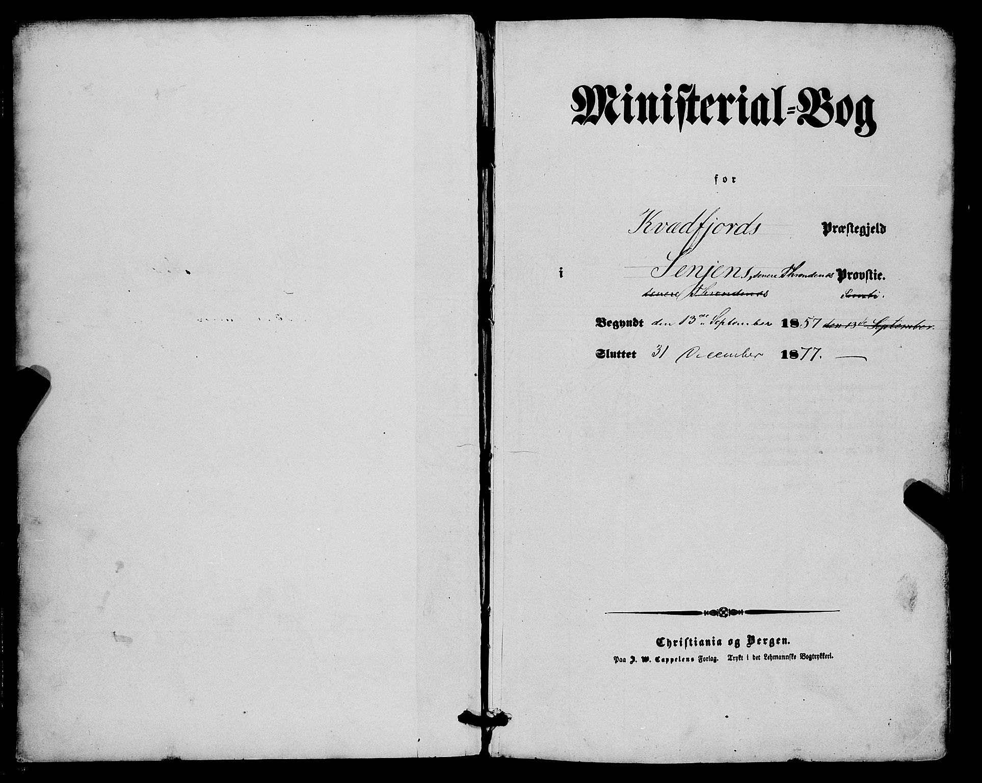 Kvæfjord sokneprestkontor, SATØ/S-1323/G/Ga/Gaa/L0004kirke: Parish register (official) no. 4, 1857-1877