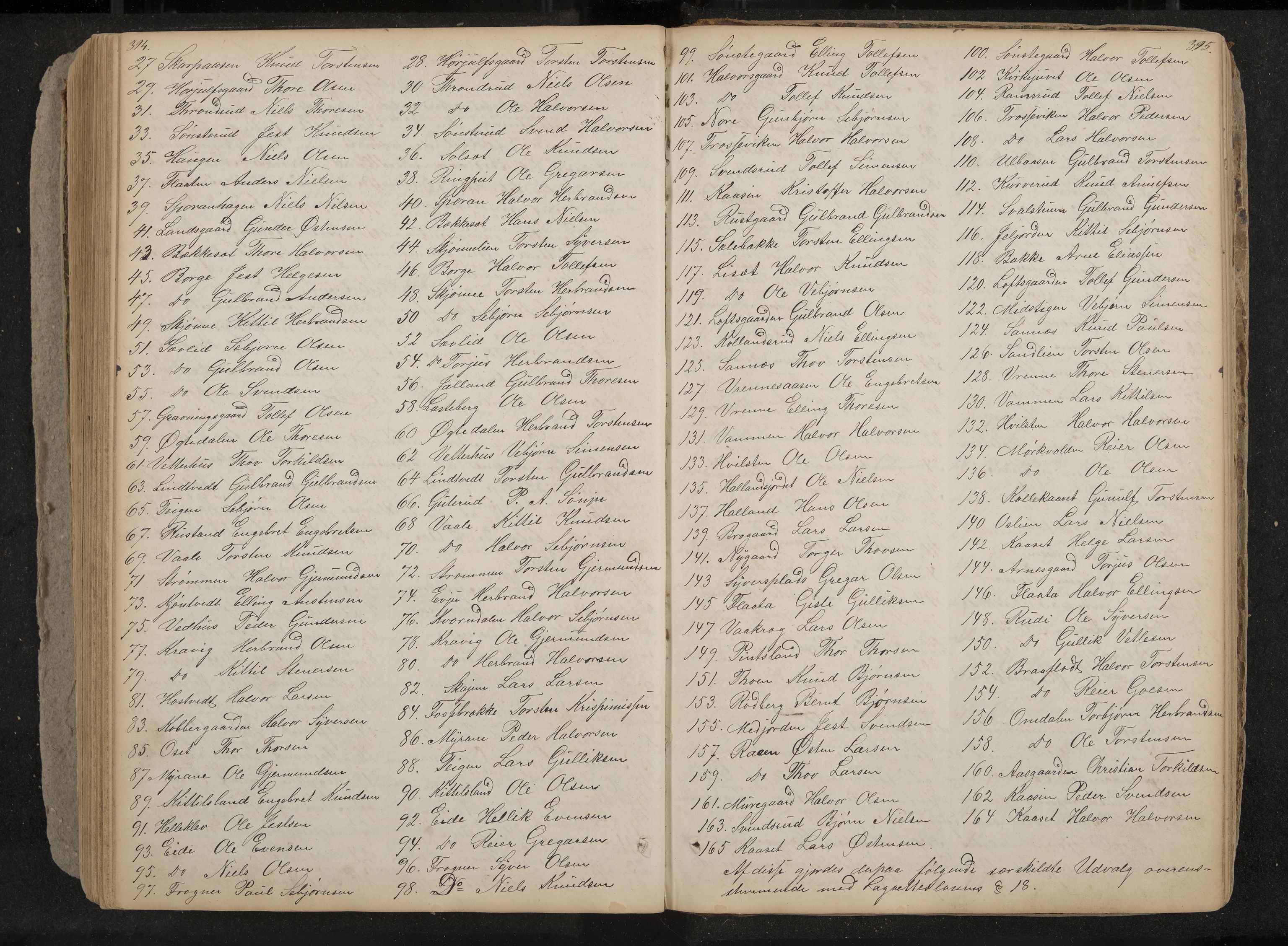 Nore og Uvdal formannskap, IKAK/0633021-1/A/L0001: Møtebok, 1859-1882, p. 394-395
