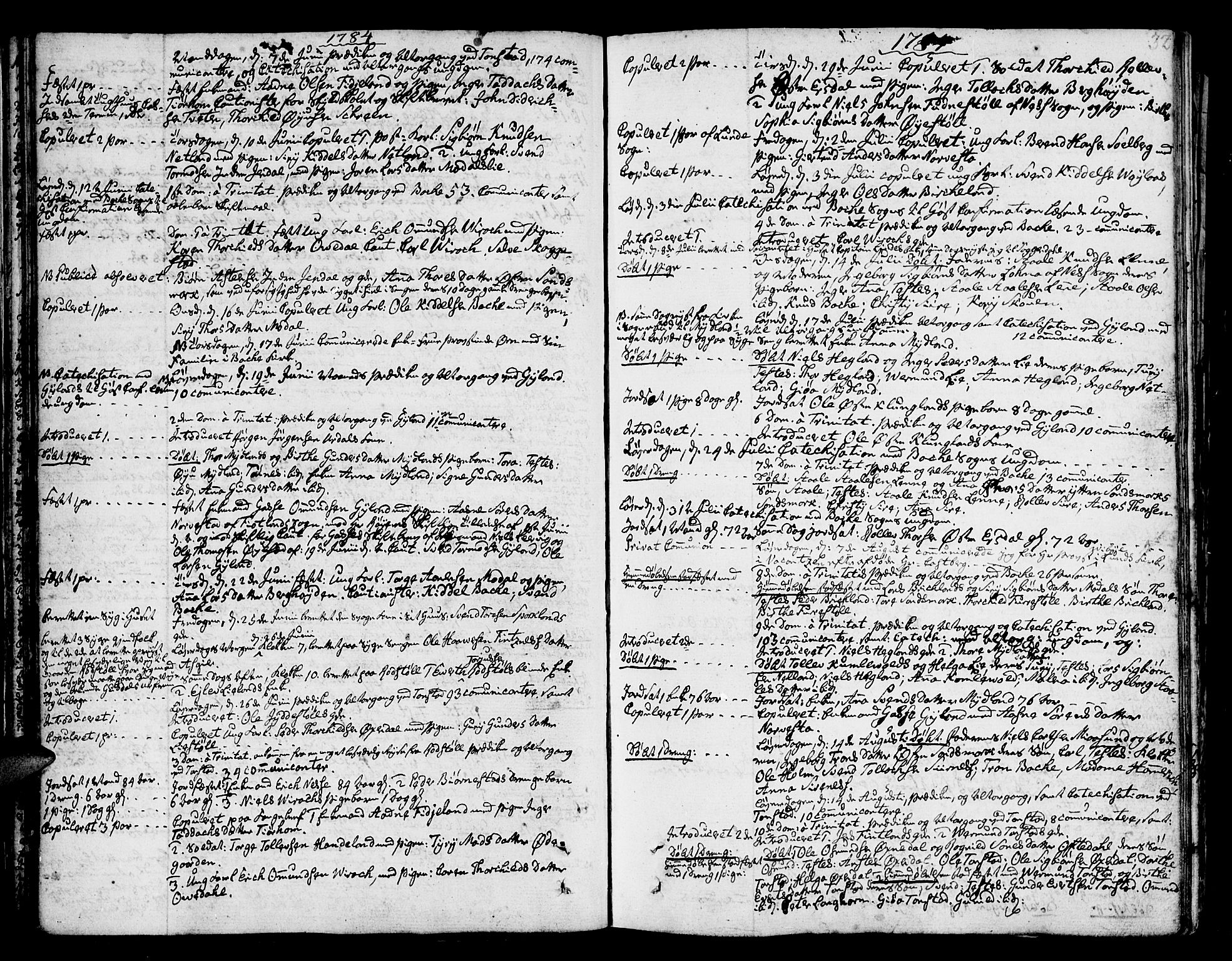 Bakke sokneprestkontor, SAK/1111-0002/F/Fa/Faa/L0002: Parish register (official) no. A 2, 1780-1816, p. 32