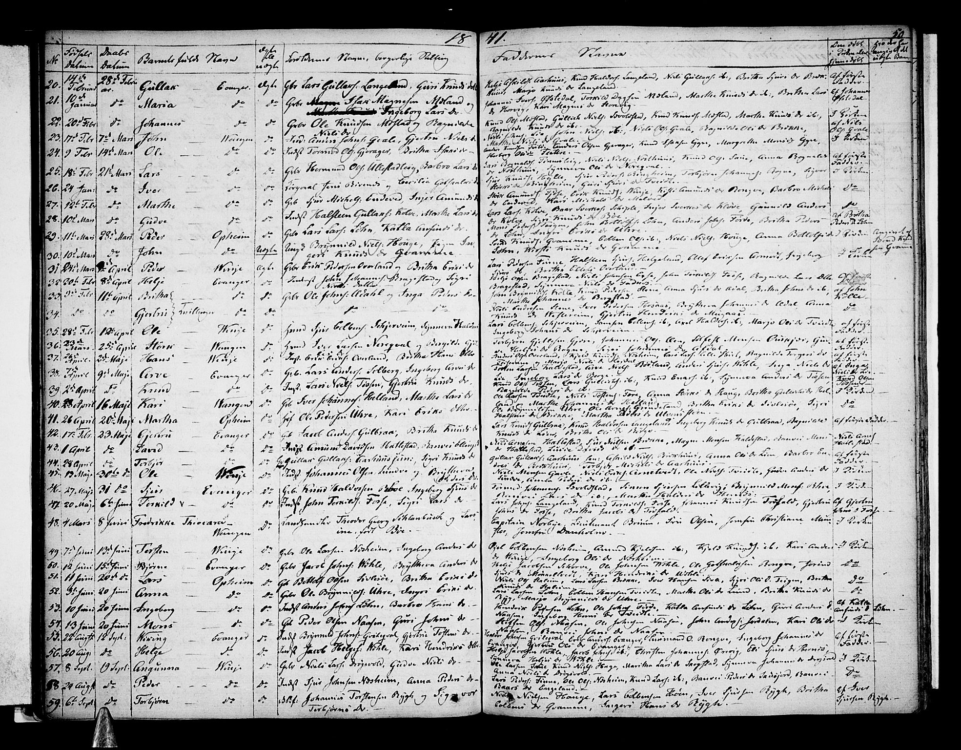 Voss sokneprestembete, AV/SAB-A-79001: Curate's parish register no. A 1, 1821-1841, p. 50