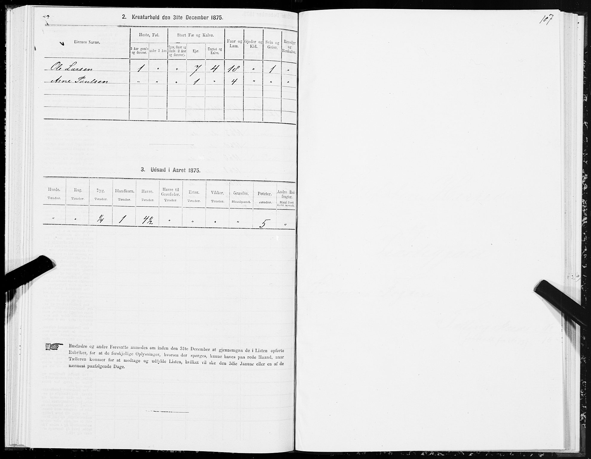 SAT, 1875 census for 1516P Ulstein, 1875, p. 3107