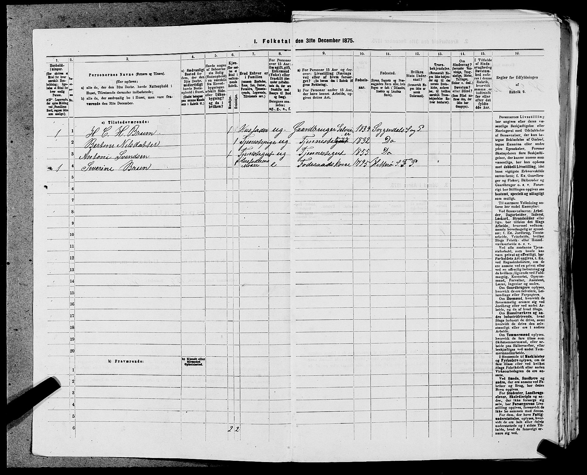 SAST, 1875 census for 1111L Sokndal/Sokndal, 1875, p. 428