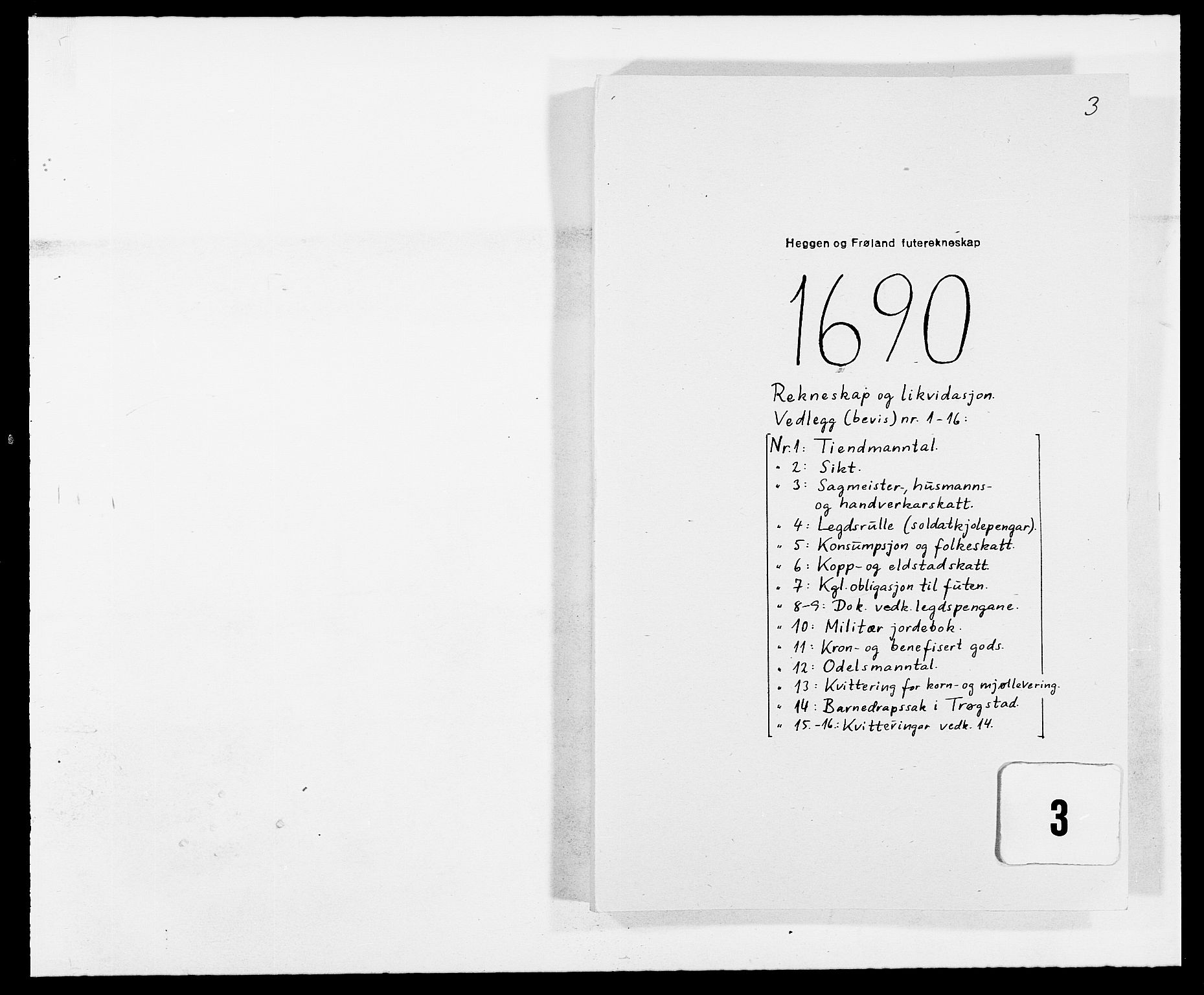 Rentekammeret inntil 1814, Reviderte regnskaper, Fogderegnskap, RA/EA-4092/R06/L0282: Fogderegnskap Heggen og Frøland, 1687-1690, p. 210