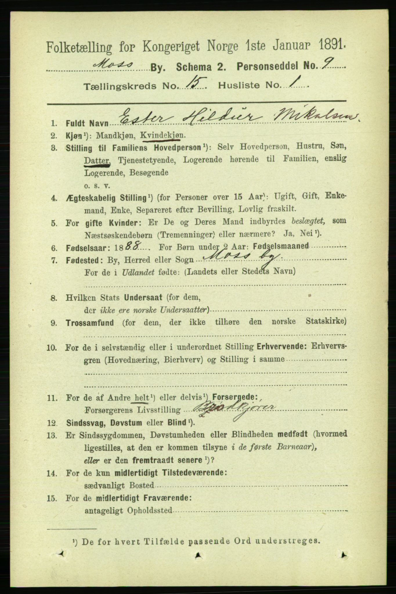 RA, 1891 census for 0104 Moss, 1891, p. 7222