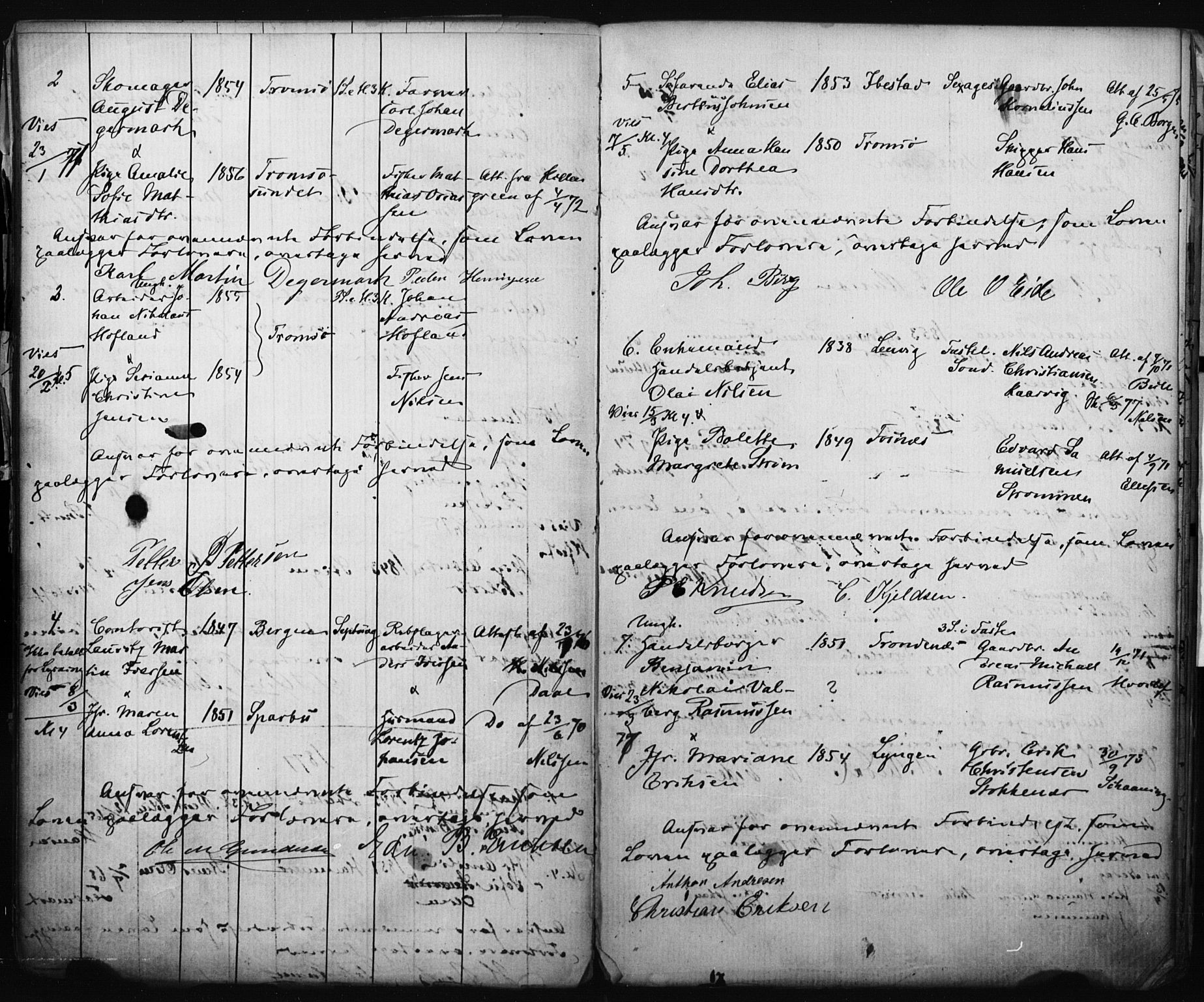 Tromsø sokneprestkontor/stiftsprosti/domprosti, AV/SATØ-S-1343/H/Hc/L0098: Banns register no. 98, 1872-1883