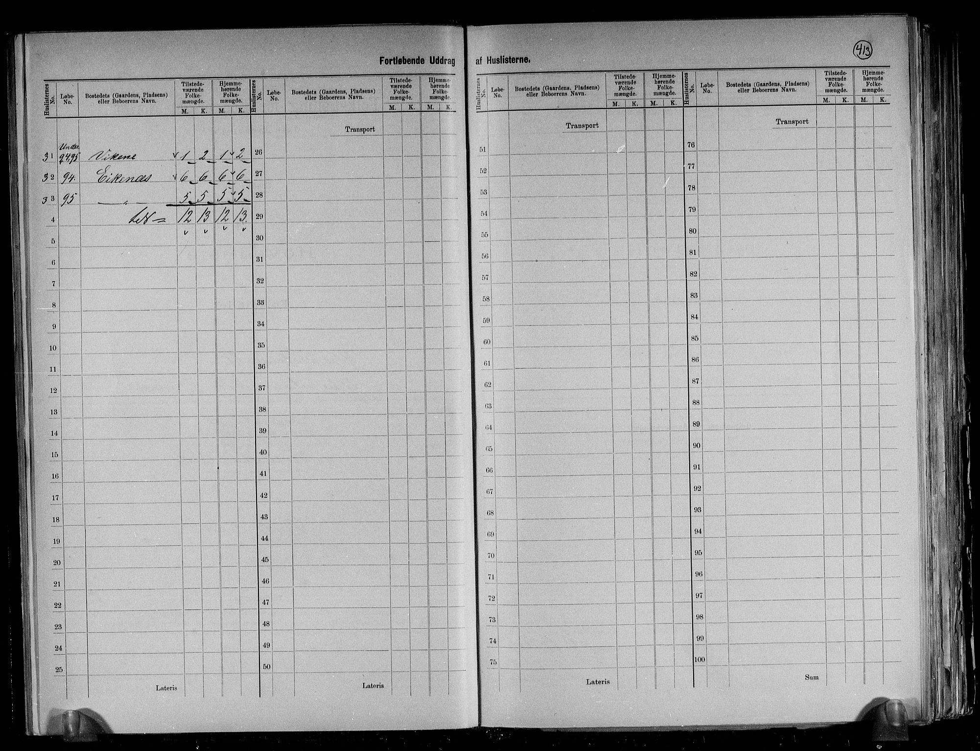 RA, 1891 census for 1429 Ytre Holmedal, 1891, p. 11