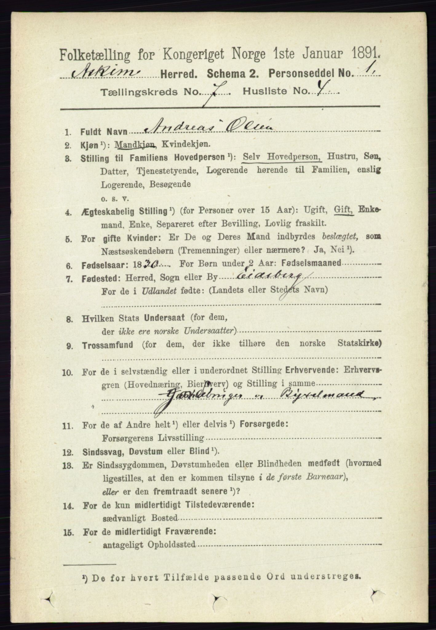 RA, 1891 census for 0124 Askim, 1891, p. 1038