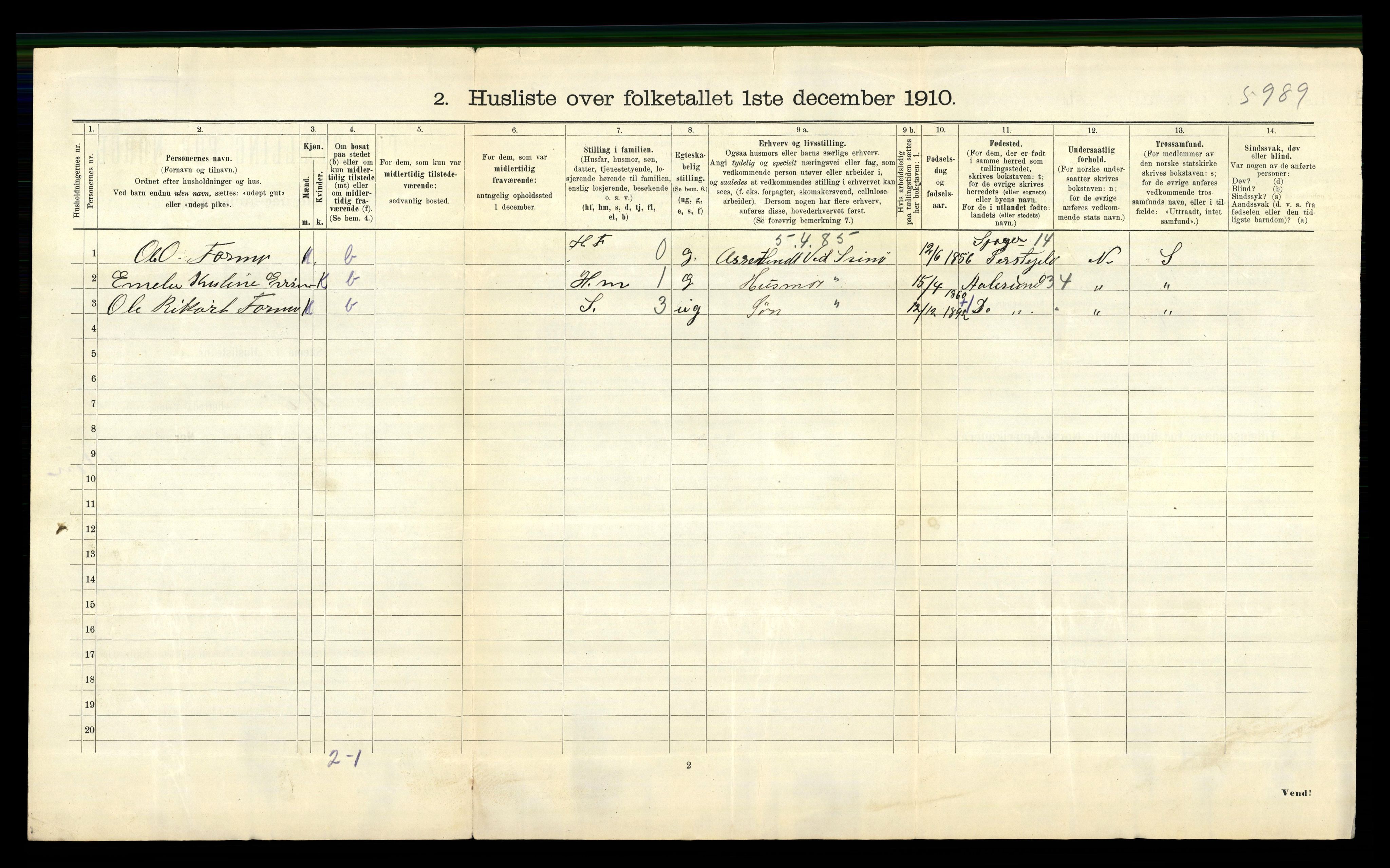 RA, 1910 census for Herøy, 1910, p. 1479