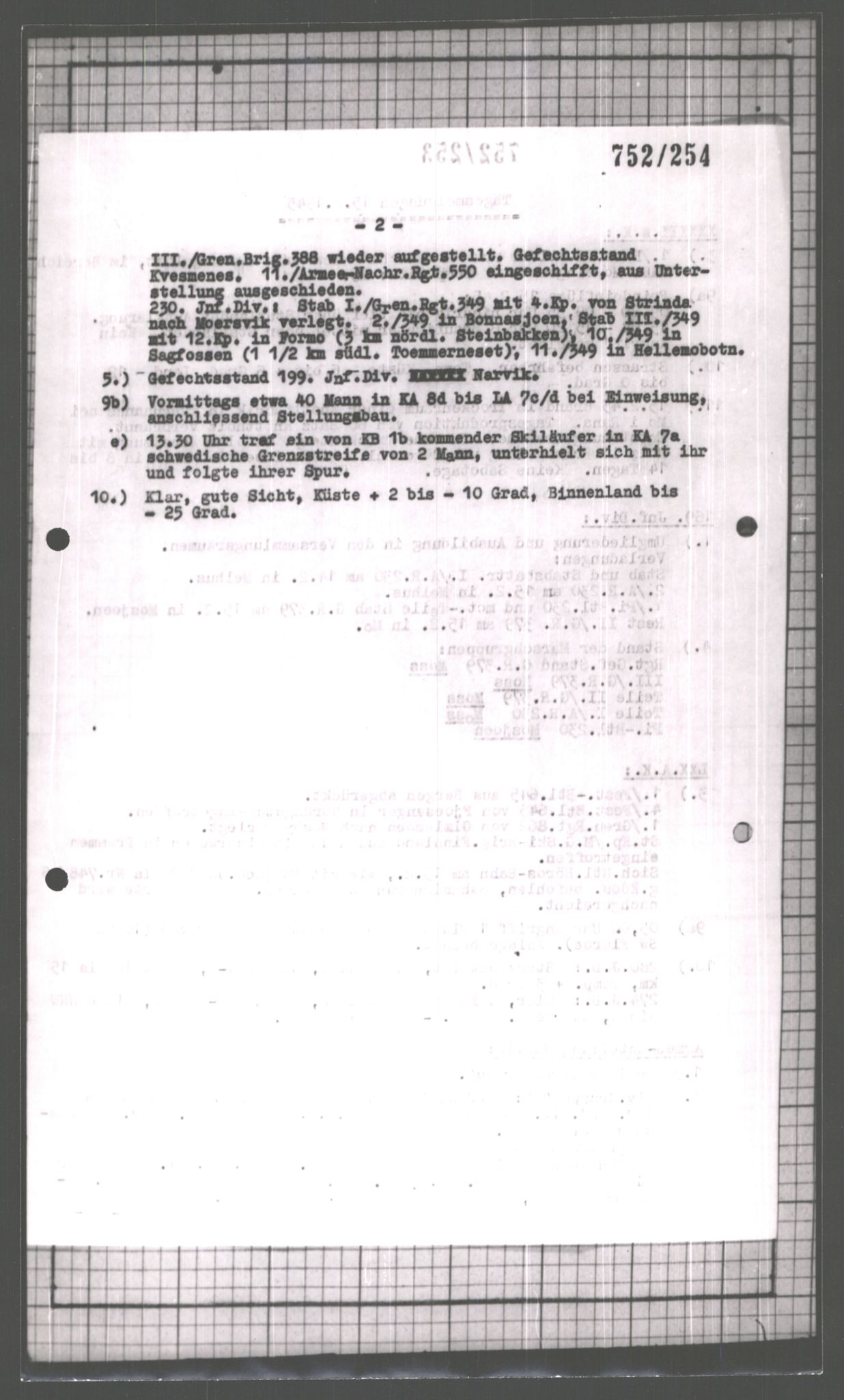 Forsvarets Overkommando. 2 kontor. Arkiv 11.4. Spredte tyske arkivsaker, AV/RA-RAFA-7031/D/Dar/Dara/L0003: Krigsdagbøker for 20. Gebirgs-Armee-Oberkommando (AOK 20), 1945, p. 72