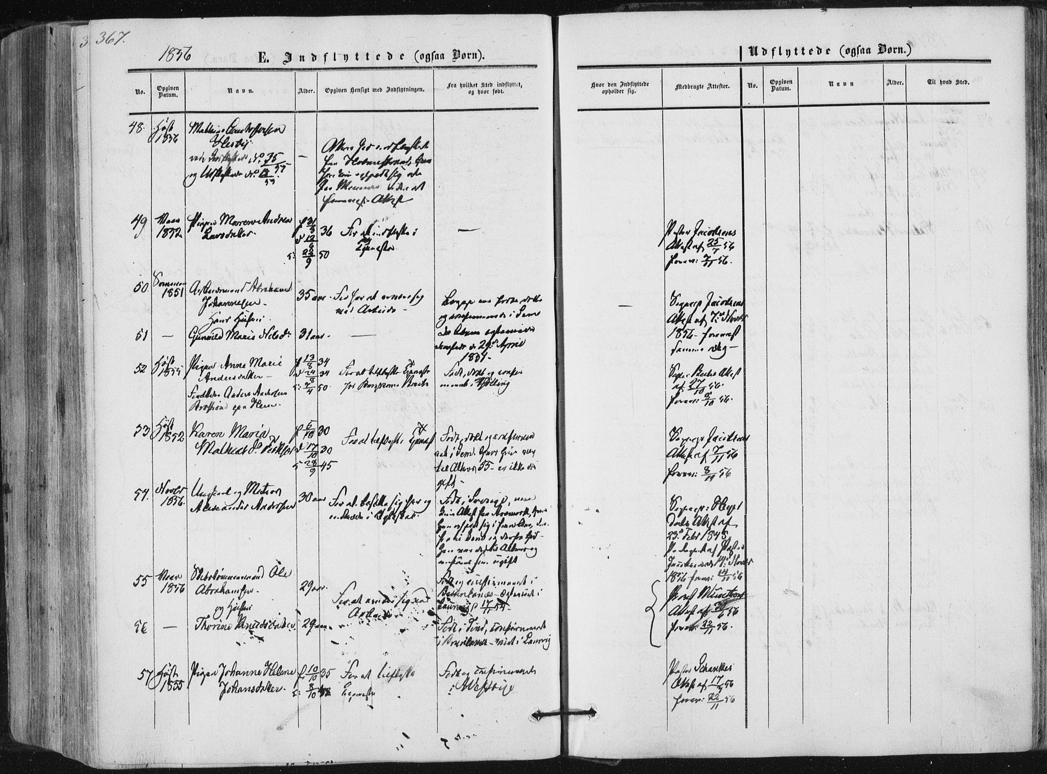 Tønsberg kirkebøker, AV/SAKO-A-330/F/Fa/L0008: Parish register (official) no. I 8, 1855-1864, p. 367