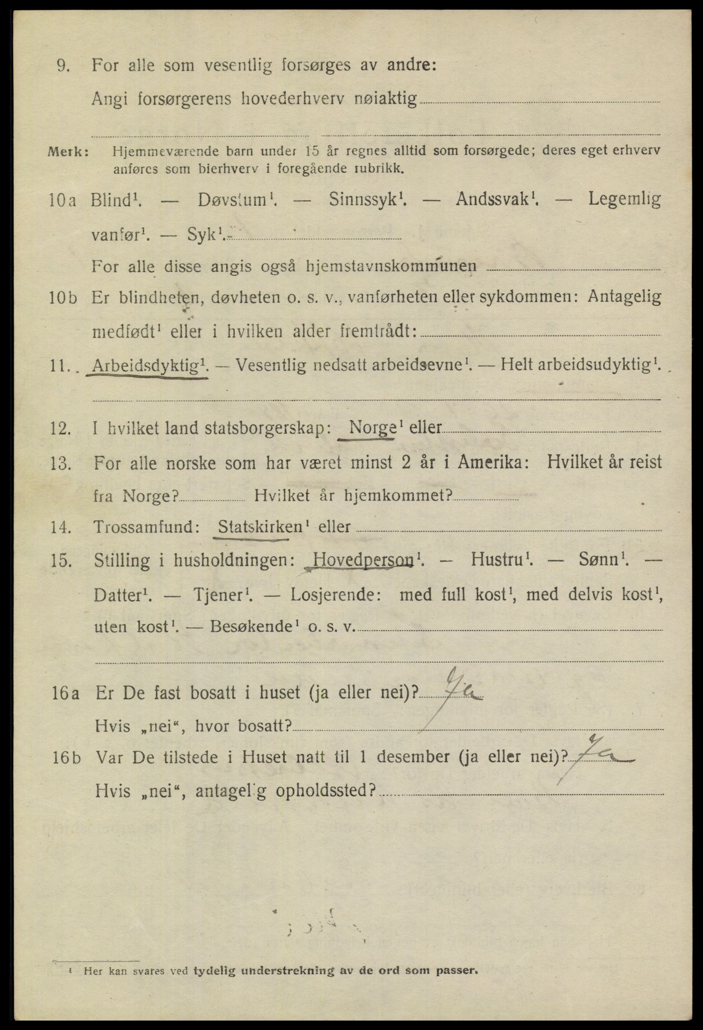 SAKO, 1920 census for Brevik, 1920, p. 2189