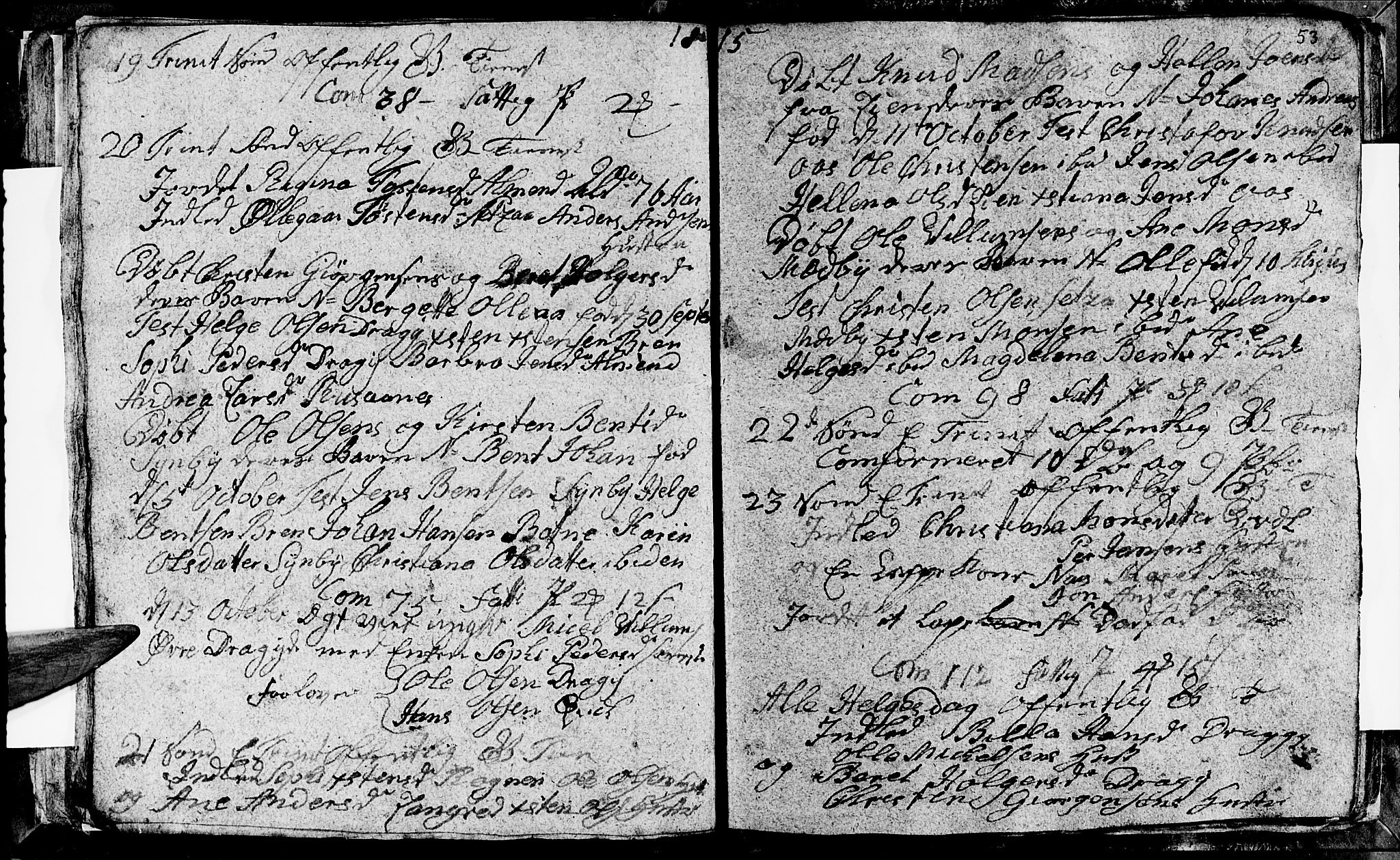 Ministerialprotokoller, klokkerbøker og fødselsregistre - Nordland, AV/SAT-A-1459/847/L0675: Parish register (copy) no. 847C03, 1808-1820, p. 53