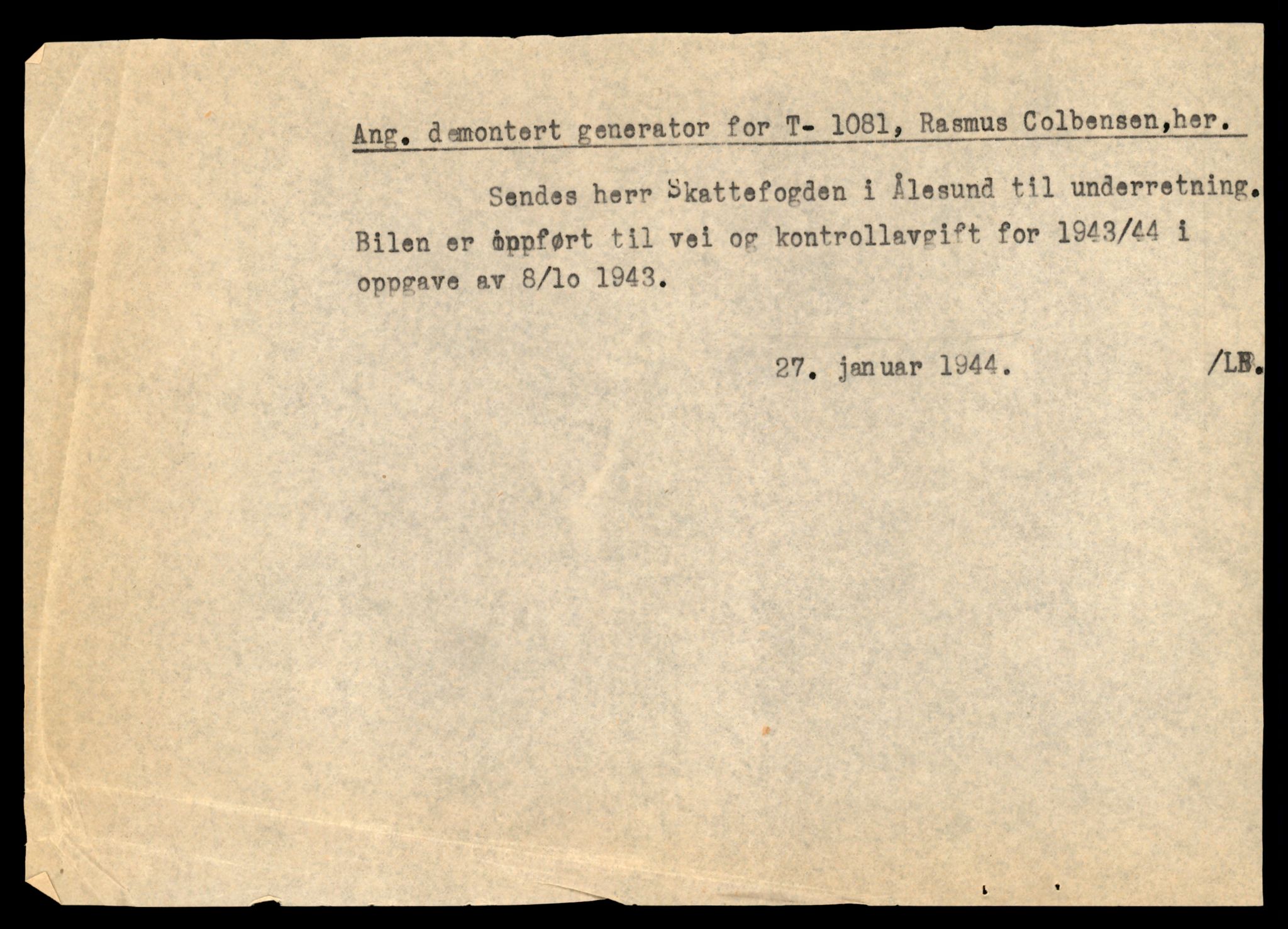 Møre og Romsdal vegkontor - Ålesund trafikkstasjon, AV/SAT-A-4099/F/Fe/L0033: Registreringskort for kjøretøy T 12151 - T 12474, 1927-1998, p. 773