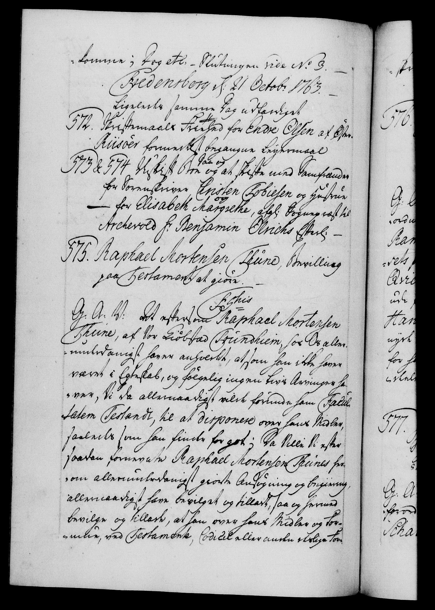 Danske Kanselli 1572-1799, RA/EA-3023/F/Fc/Fca/Fcaa/L0042: Norske registre, 1763-1766, p. 202b