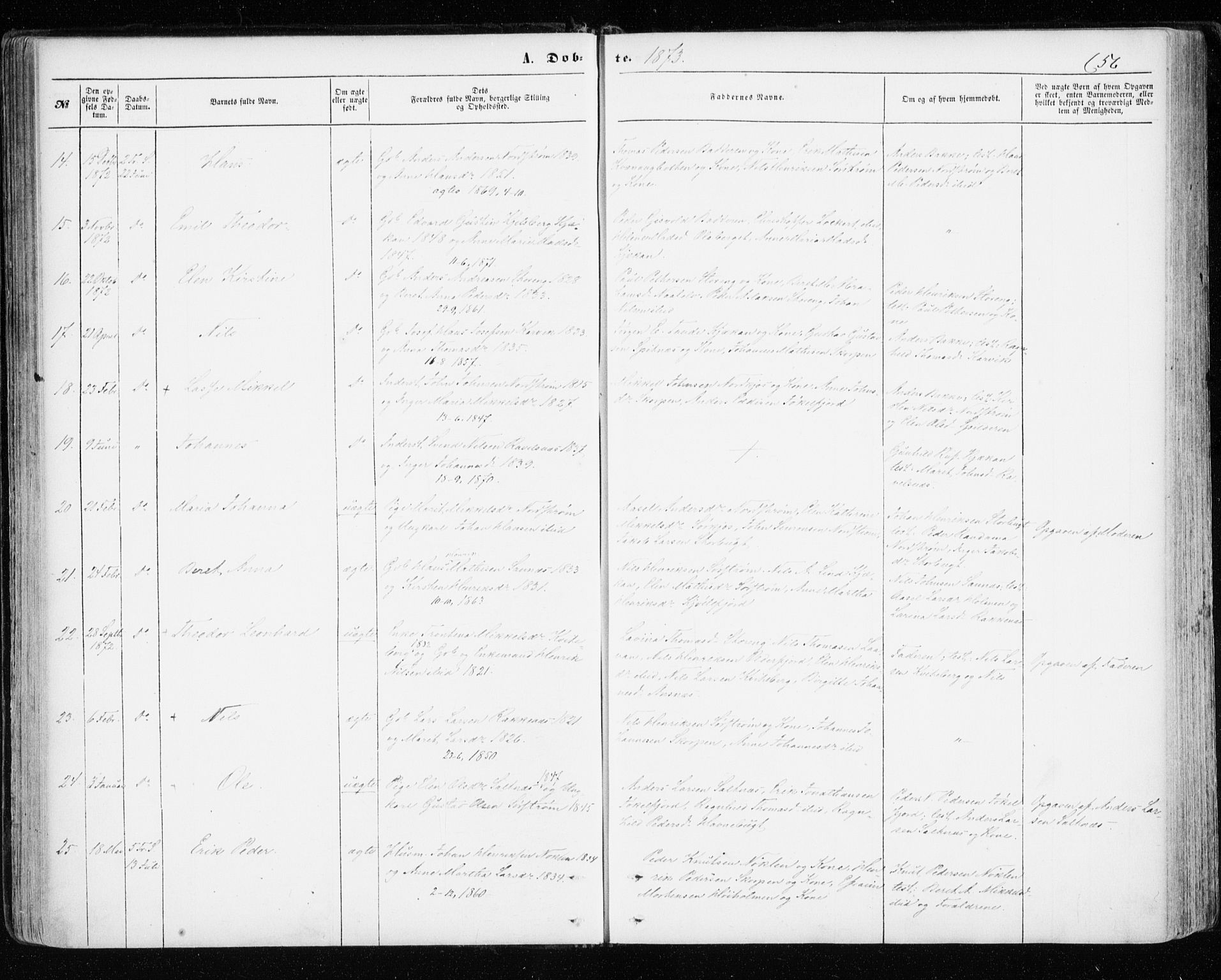 Skjervøy sokneprestkontor, SATØ/S-1300/H/Ha/Haa/L0011kirke: Parish register (official) no. 11, 1861-1877, p. 56