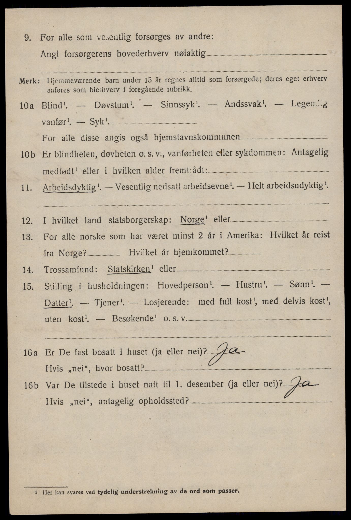 SAST, 1920 census for Klepp, 1920, p. 6579