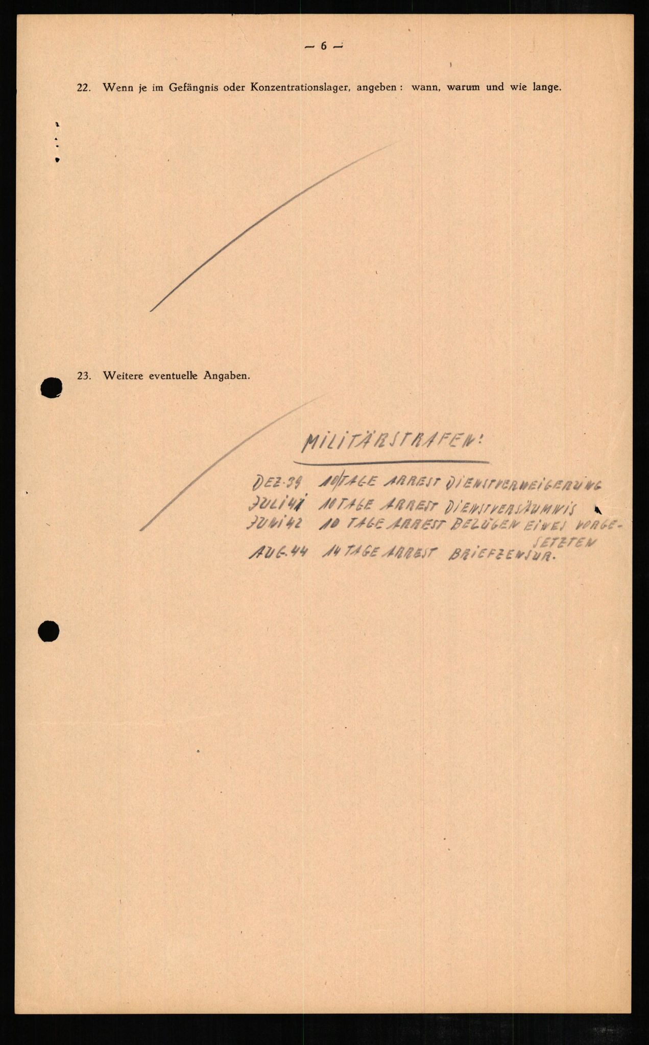 Forsvaret, Forsvarets overkommando II, RA/RAFA-3915/D/Db/L0007: CI Questionaires. Tyske okkupasjonsstyrker i Norge. Tyskere., 1945-1946, p. 381