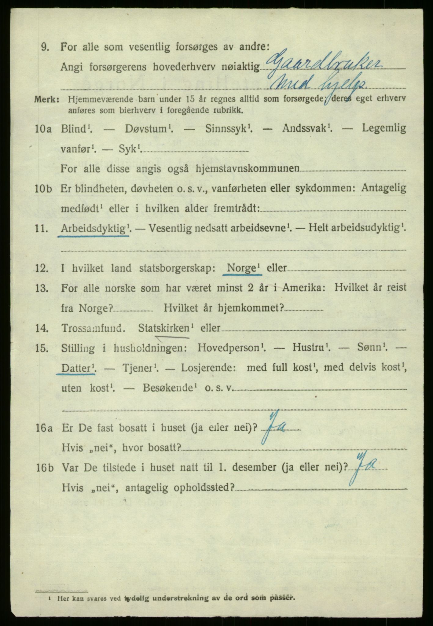 SAB, 1920 census for Naustdal, 1920, p. 2346