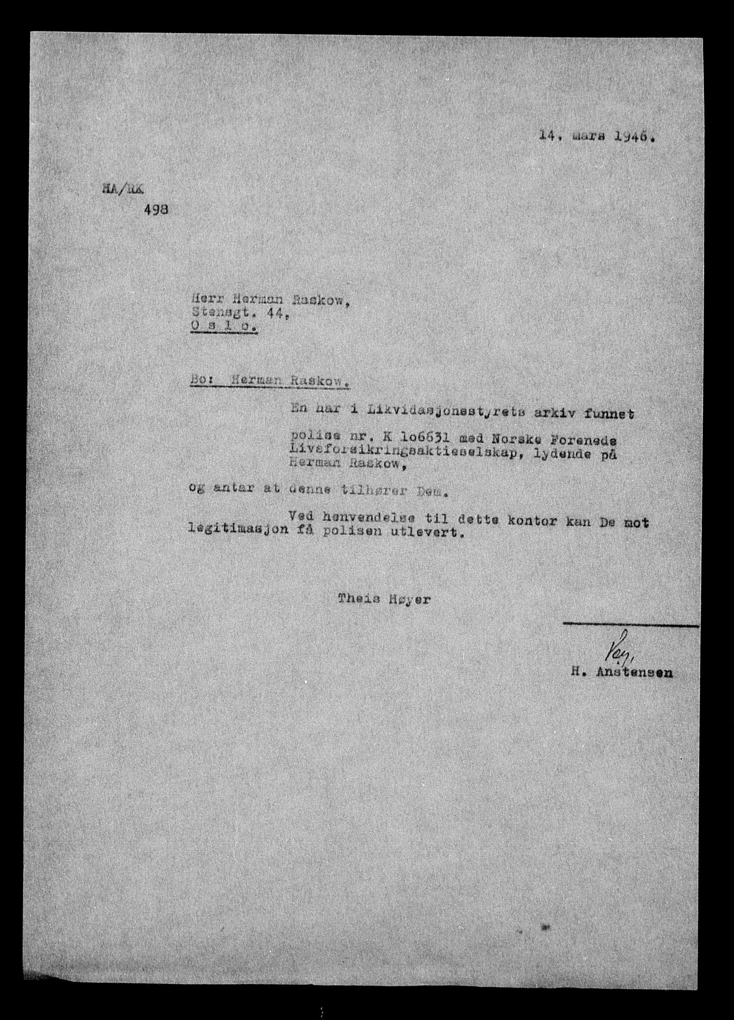Justisdepartementet, Tilbakeføringskontoret for inndratte formuer, AV/RA-S-1564/H/Hc/Hcc/L0972: --, 1945-1947, p. 26