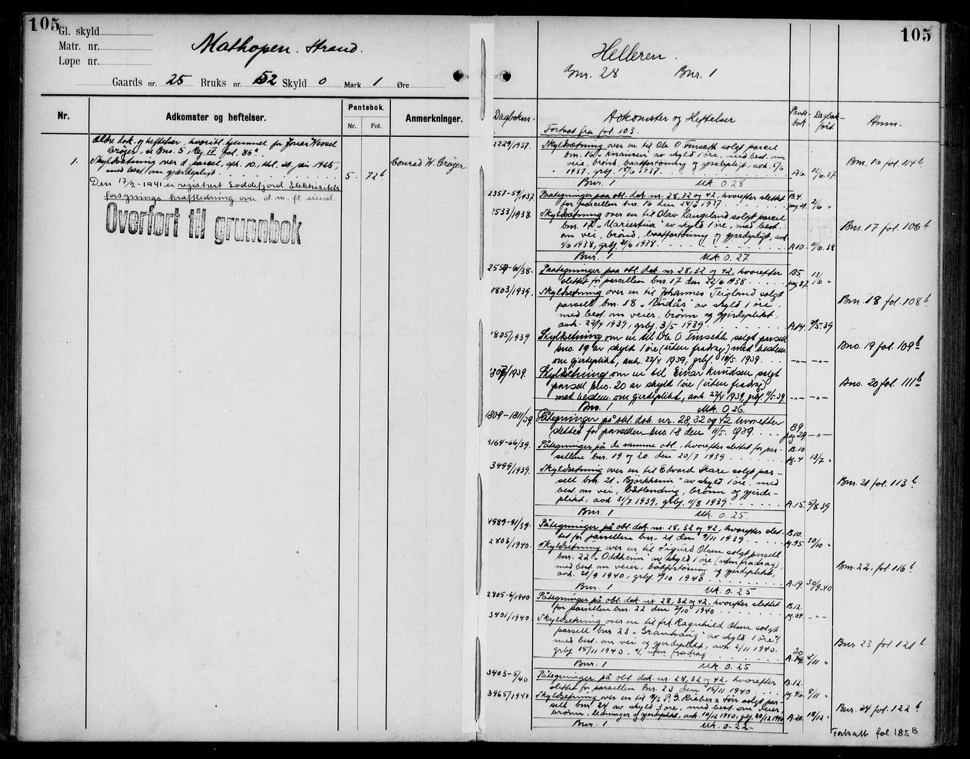 Midhordland sorenskriveri, AV/SAB-A-3001/1/G/Ga/Gab/L0108: Mortgage register no. II.A.b.108, p. 105