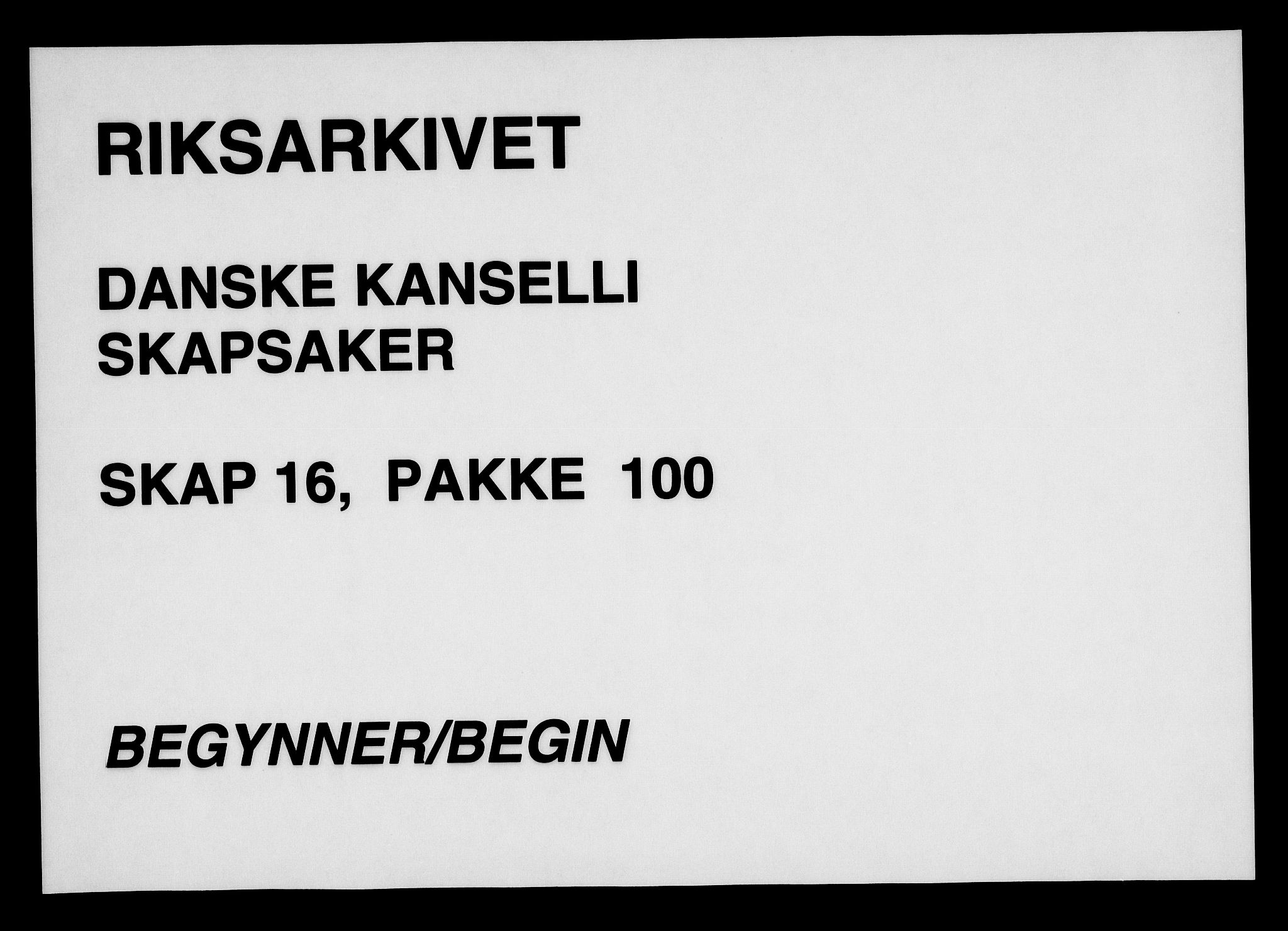 Danske Kanselli, Skapsaker, AV/RA-EA-4061/F/L0131: Skap 16, pakke 97-101, 1716-1798, p. 294