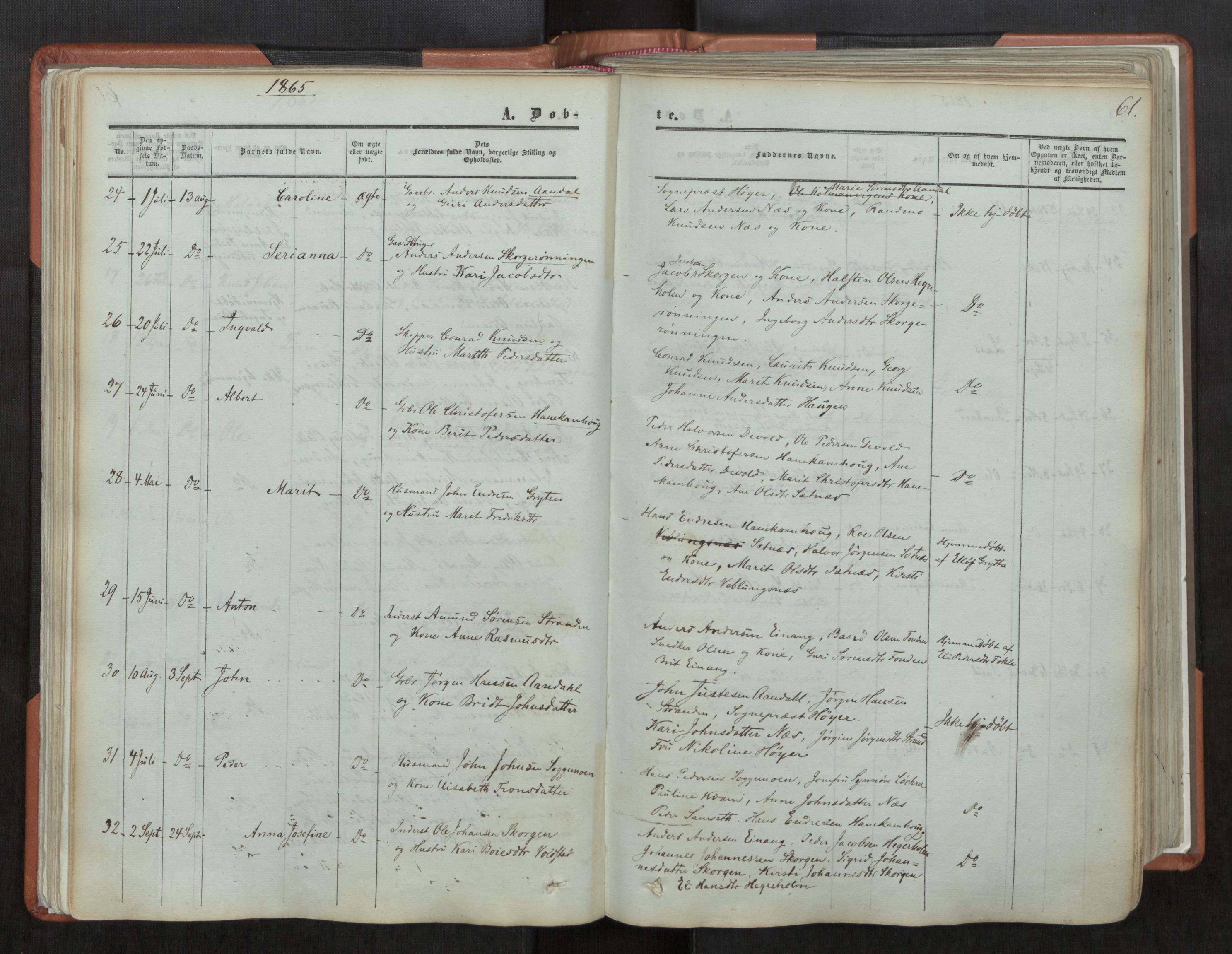 Ministerialprotokoller, klokkerbøker og fødselsregistre - Møre og Romsdal, AV/SAT-A-1454/544/L0572: Parish register (official) no. 544A05, 1854-1886, p. 58