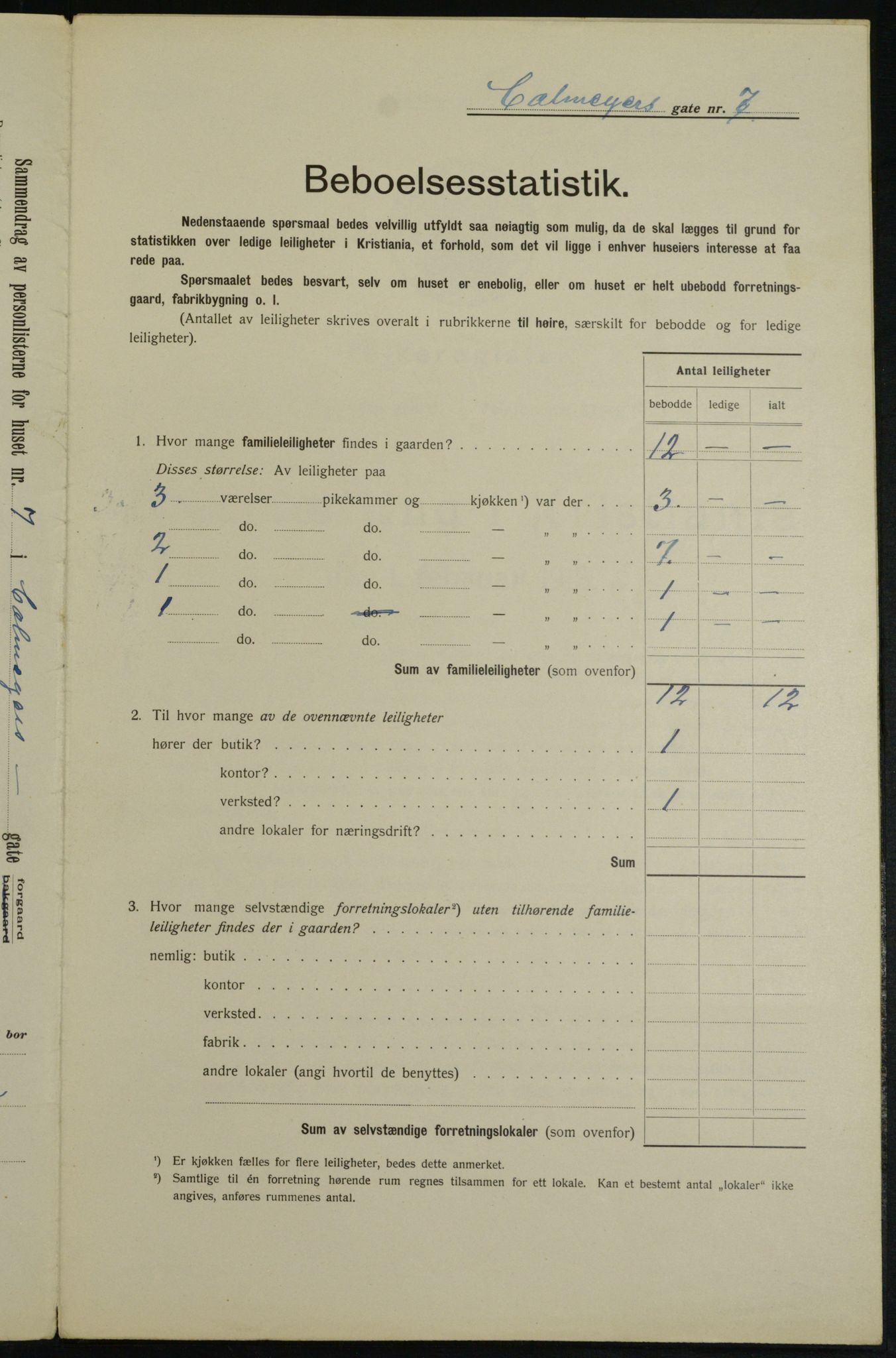 OBA, Municipal Census 1913 for Kristiania, 1913, p. 11413