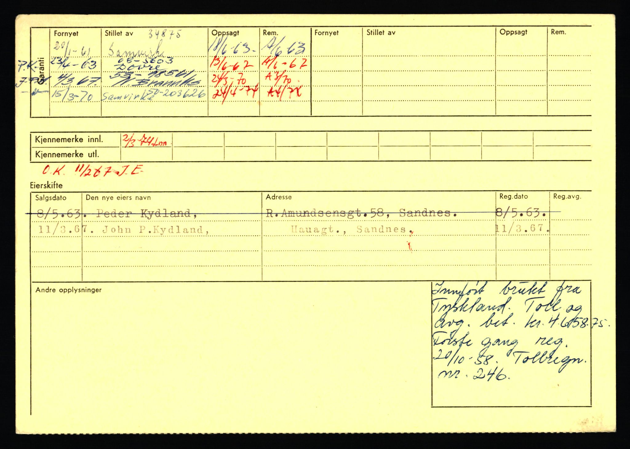 Stavanger trafikkstasjon, AV/SAST-A-101942/0/F/L0053: L-52900 - L-54199, 1930-1971, p. 832