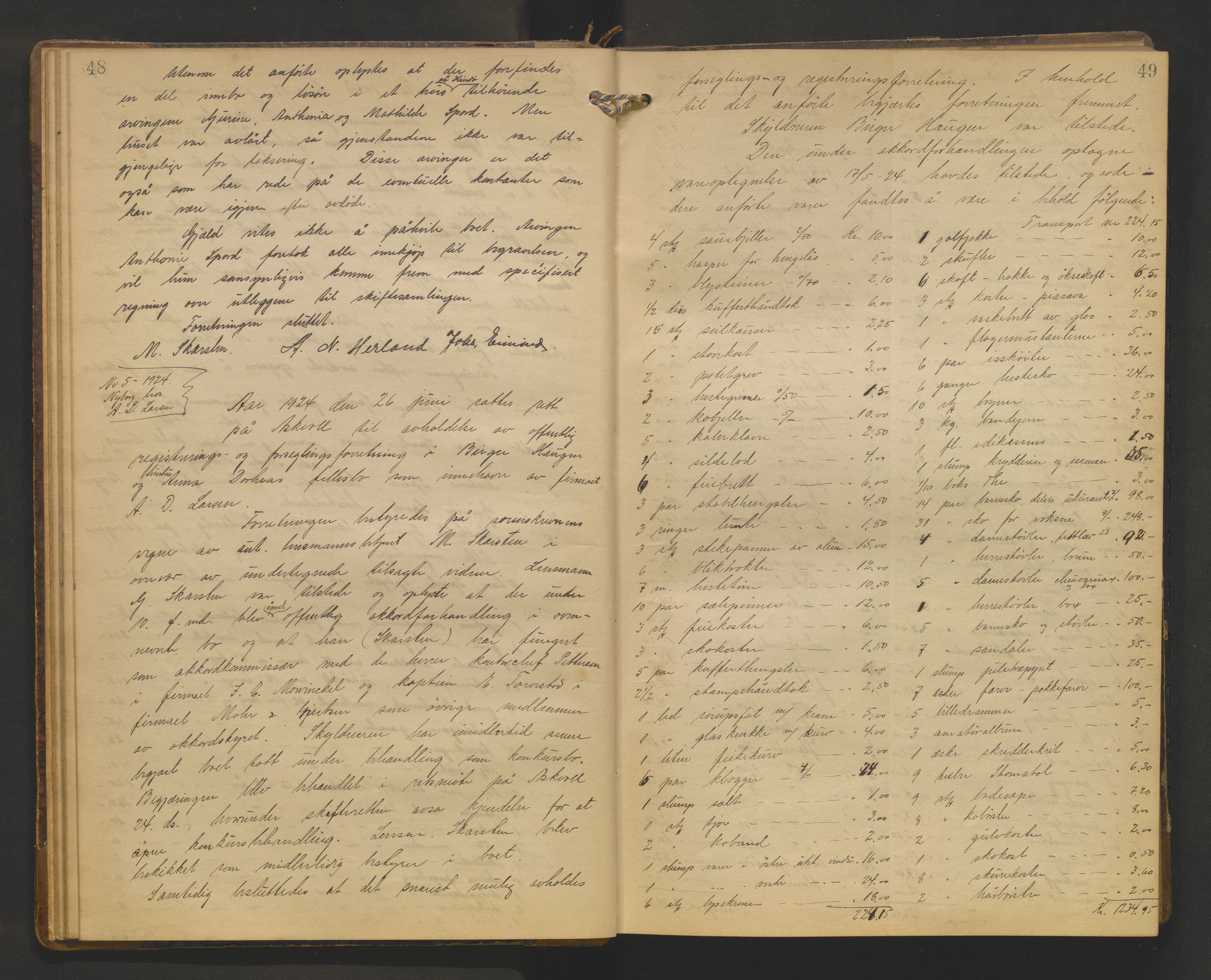 Lensmannen i Askvoll, AV/SAB-A-26301/0006/L0005: Registreringsprotokoll, 1921-1936, p. 48-49