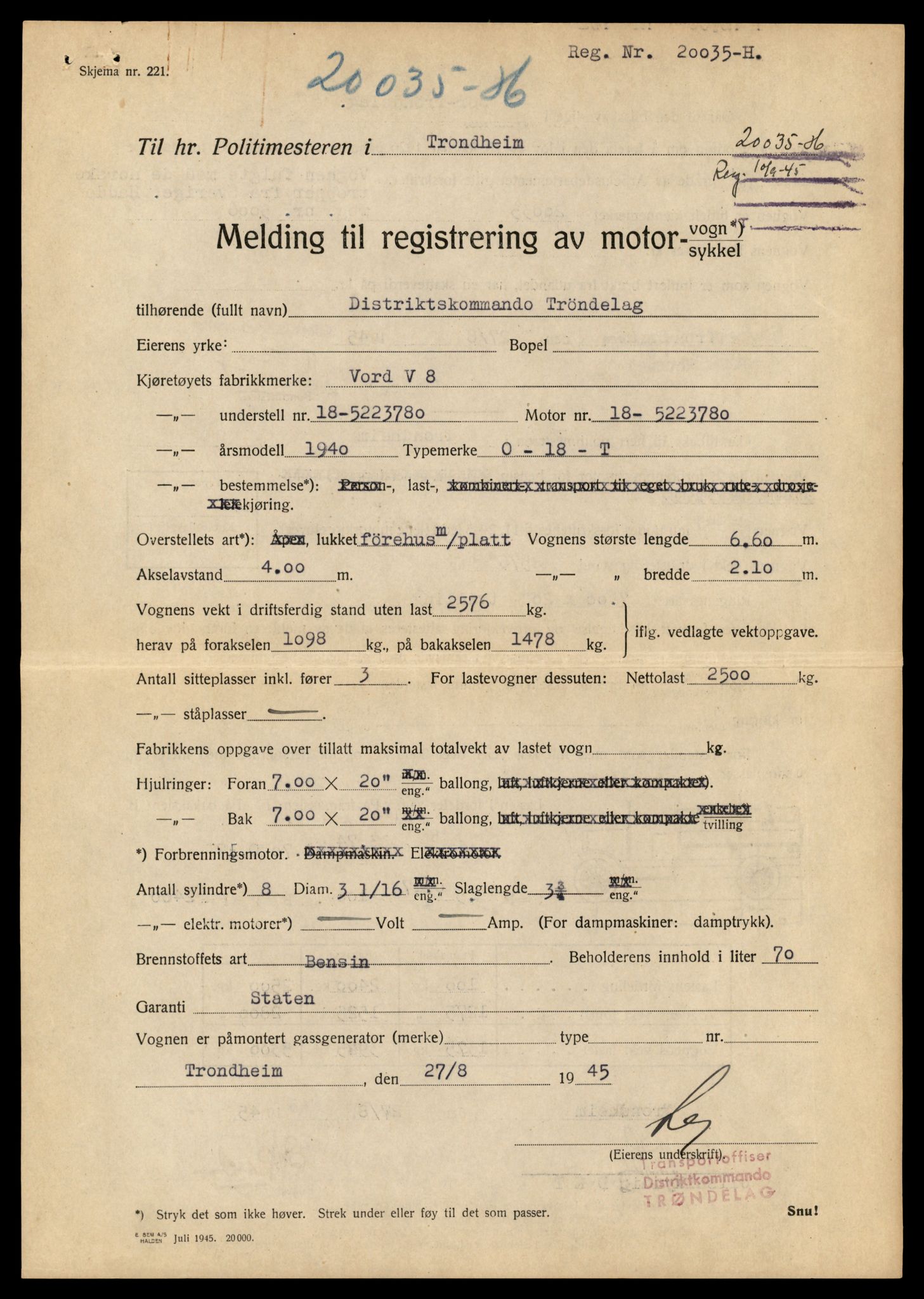 Møre og Romsdal vegkontor - Ålesund trafikkstasjon, AV/SAT-A-4099/F/Fe/L0034: Registreringskort for kjøretøy T 12500 - T 12652, 1927-1998, p. 2546