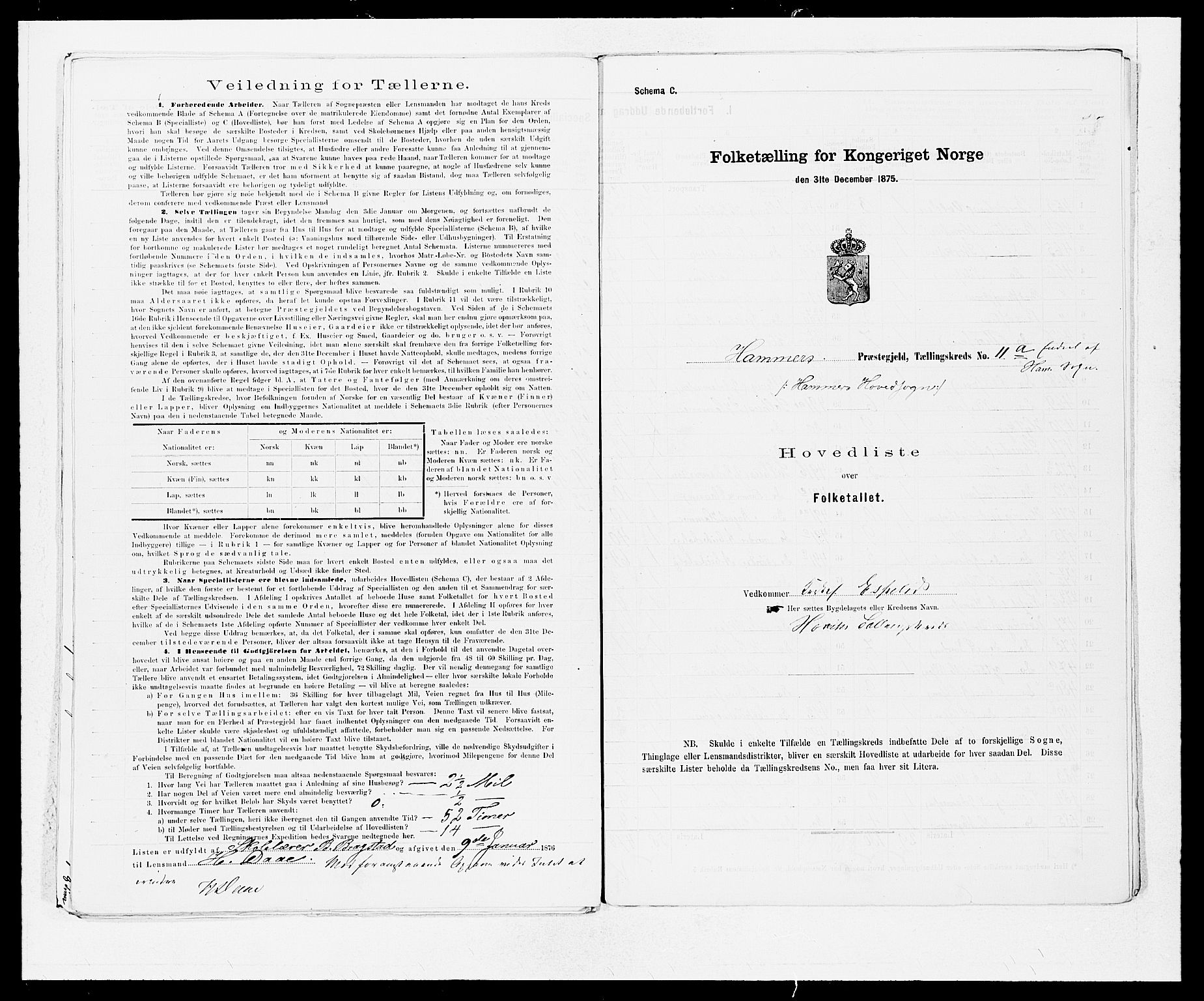 SAB, 1875 census for 1254P Hamre, 1875, p. 24