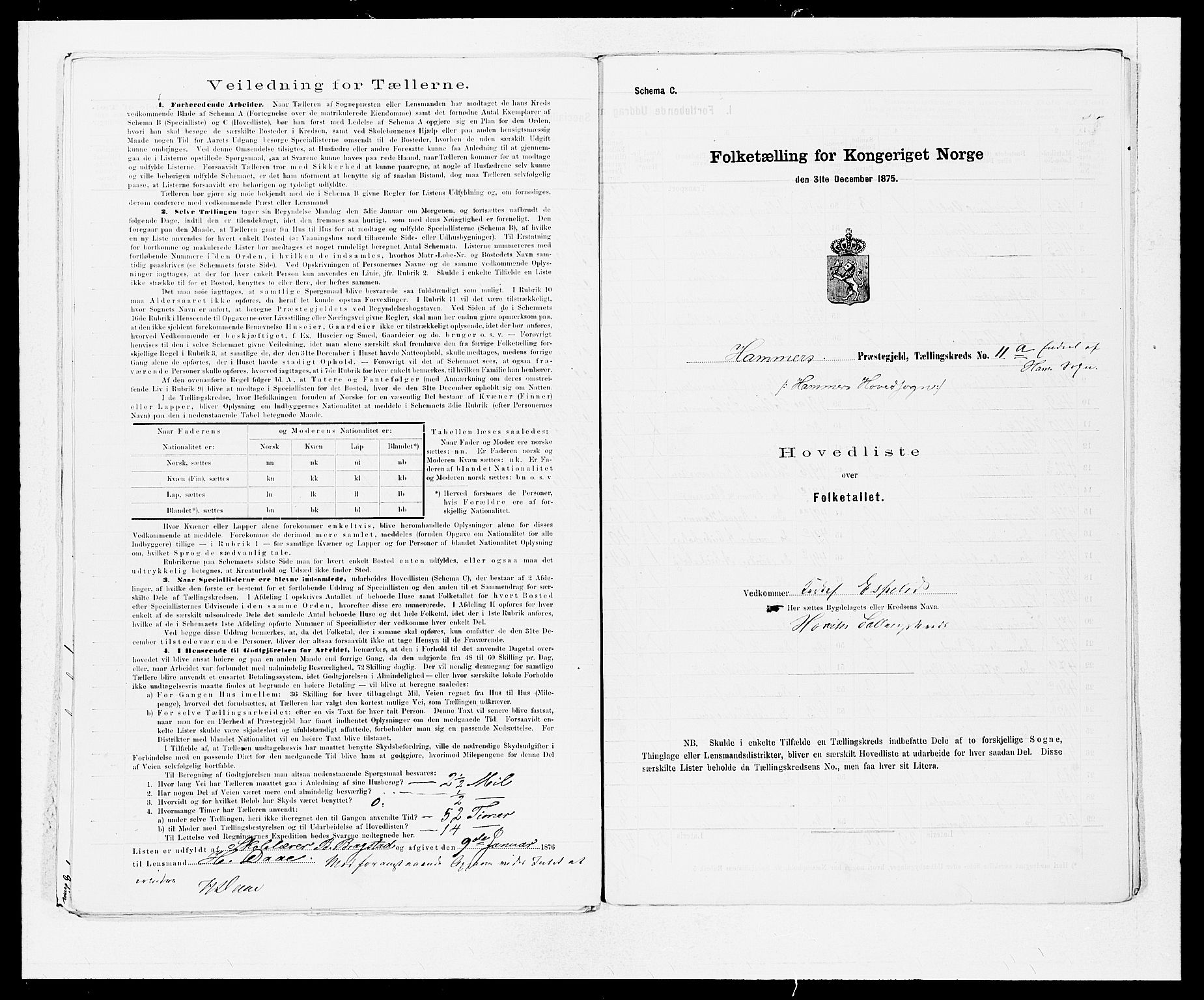 SAB, 1875 census for 1254P Hamre, 1875, p. 24