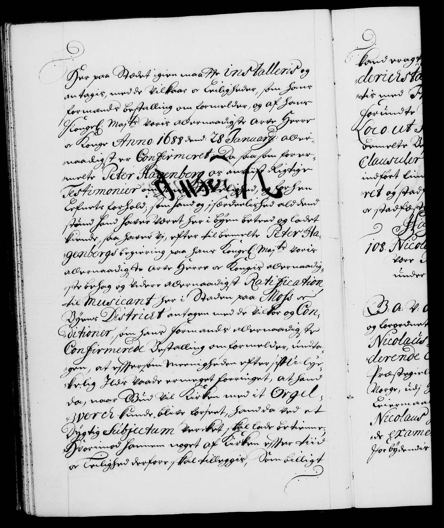 Danske Kanselli 1572-1799, RA/EA-3023/F/Fc/Fca/Fcaa/L0016: Norske registre (mikrofilm), 1692-1697, p. 53b