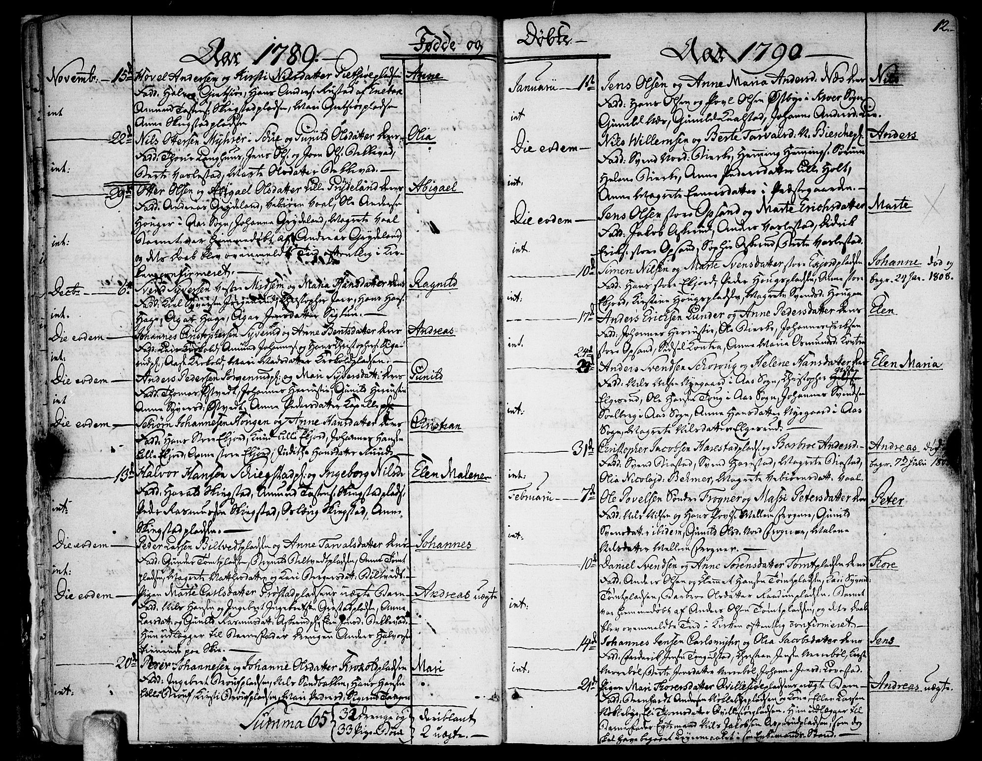 Kråkstad prestekontor Kirkebøker, AV/SAO-A-10125a/F/Fa/L0002: Parish register (official) no. I 2, 1786-1814, p. 12