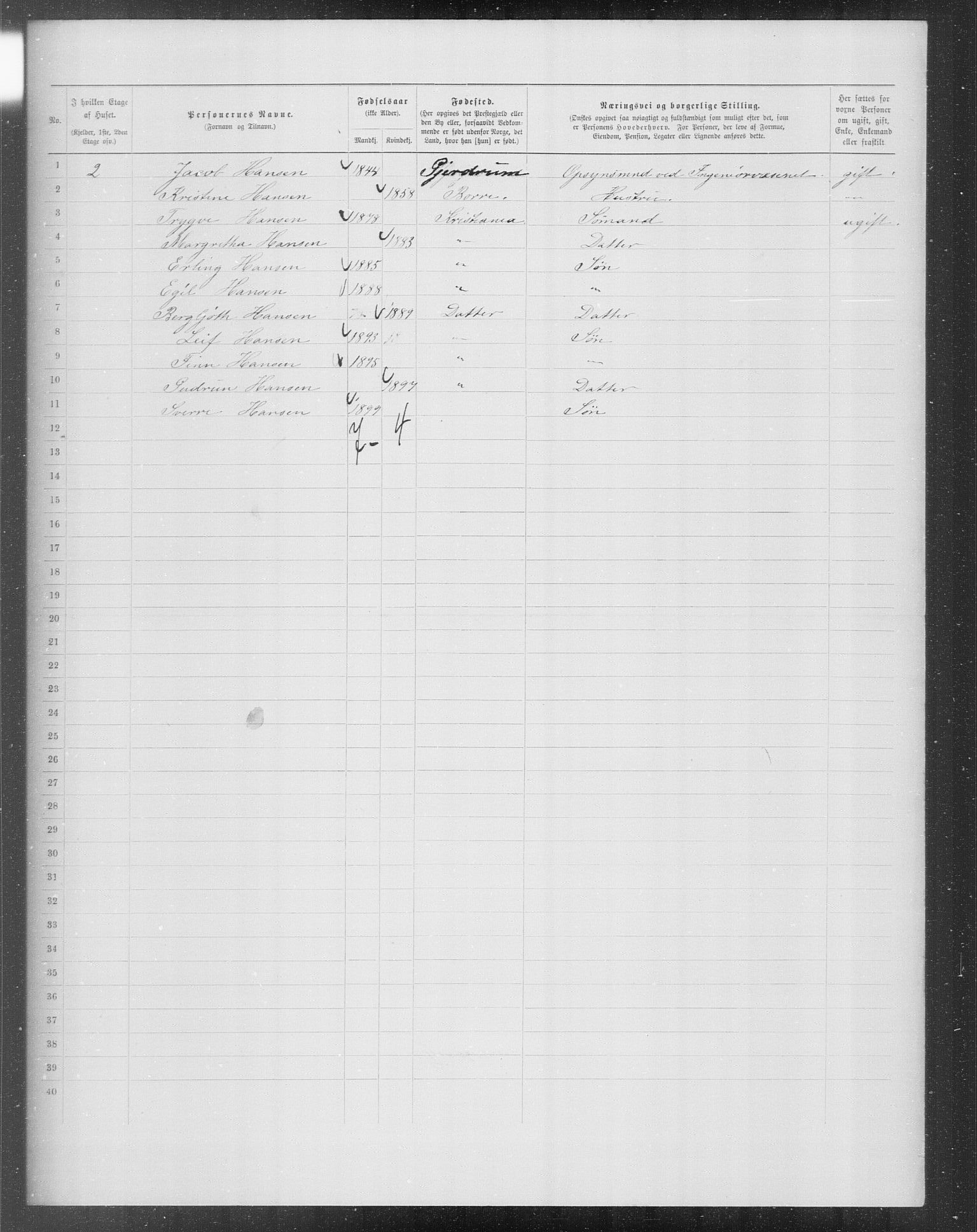 OBA, Municipal Census 1899 for Kristiania, 1899, p. 7933