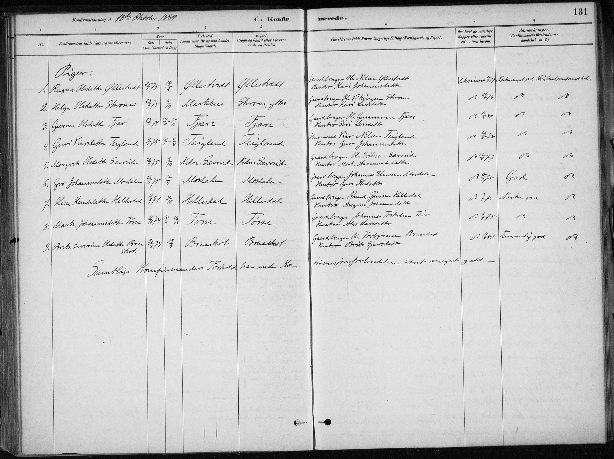 Skånevik sokneprestembete, AV/SAB-A-77801/H/Haa: Parish register (official) no. E  1, 1879-1901, p. 131