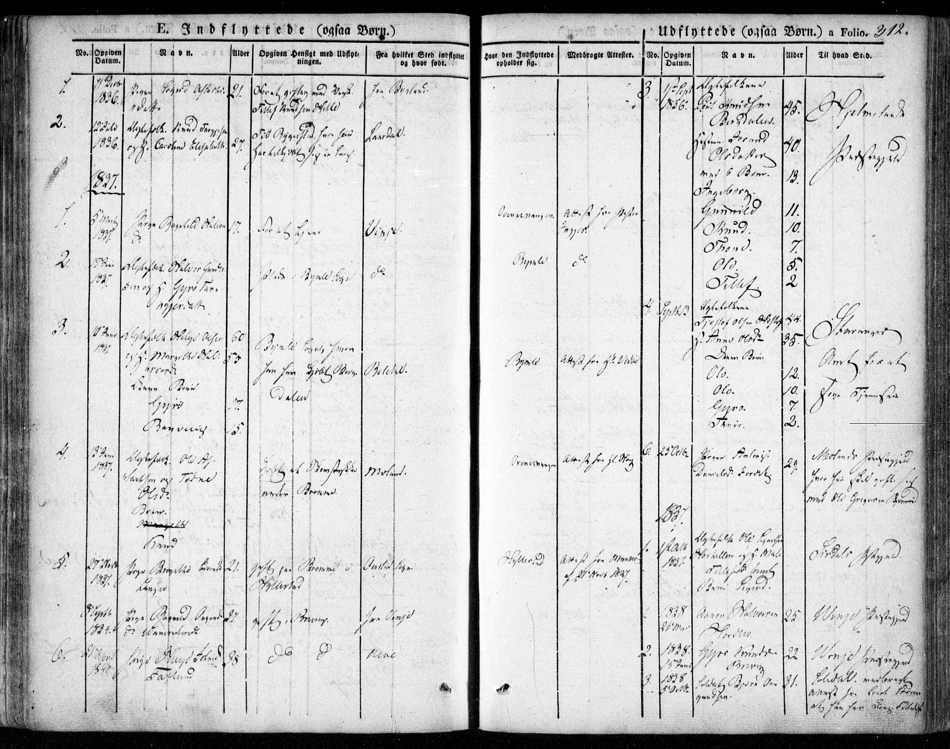 Valle sokneprestkontor, AV/SAK-1111-0044/F/Fa/Fac/L0006: Parish register (official) no. A 6, 1831-1853, p. 312