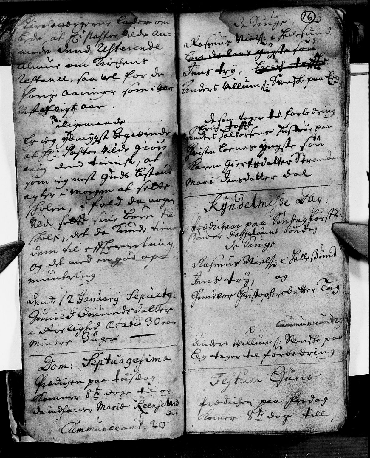 Søgne sokneprestkontor, AV/SAK-1111-0037/F/Fa/Fab/L0001: Parish register (official) no. A 1, 1716-1740, p. 16